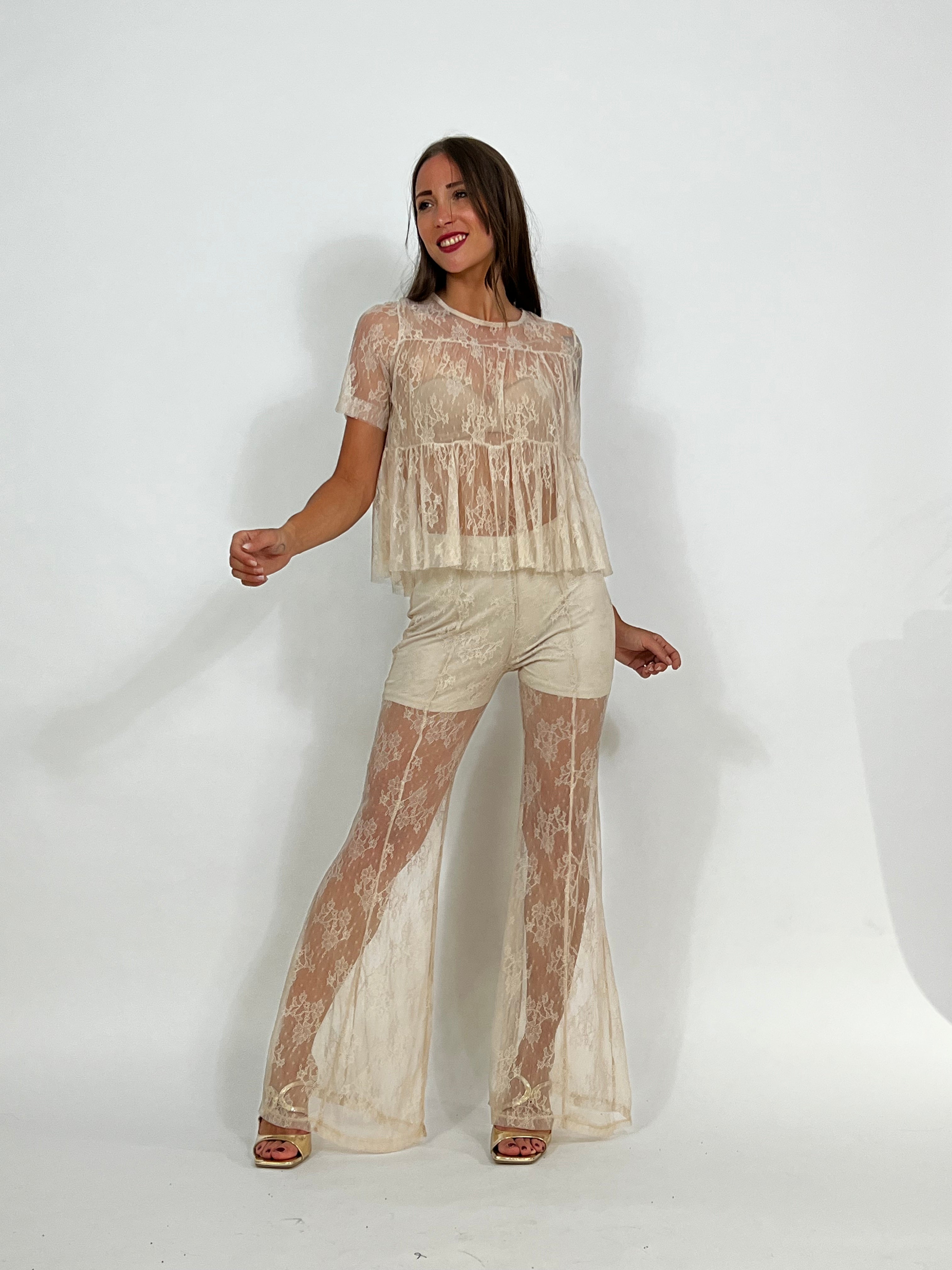 Pantalone in pizzo Victoria ILMH a zampa