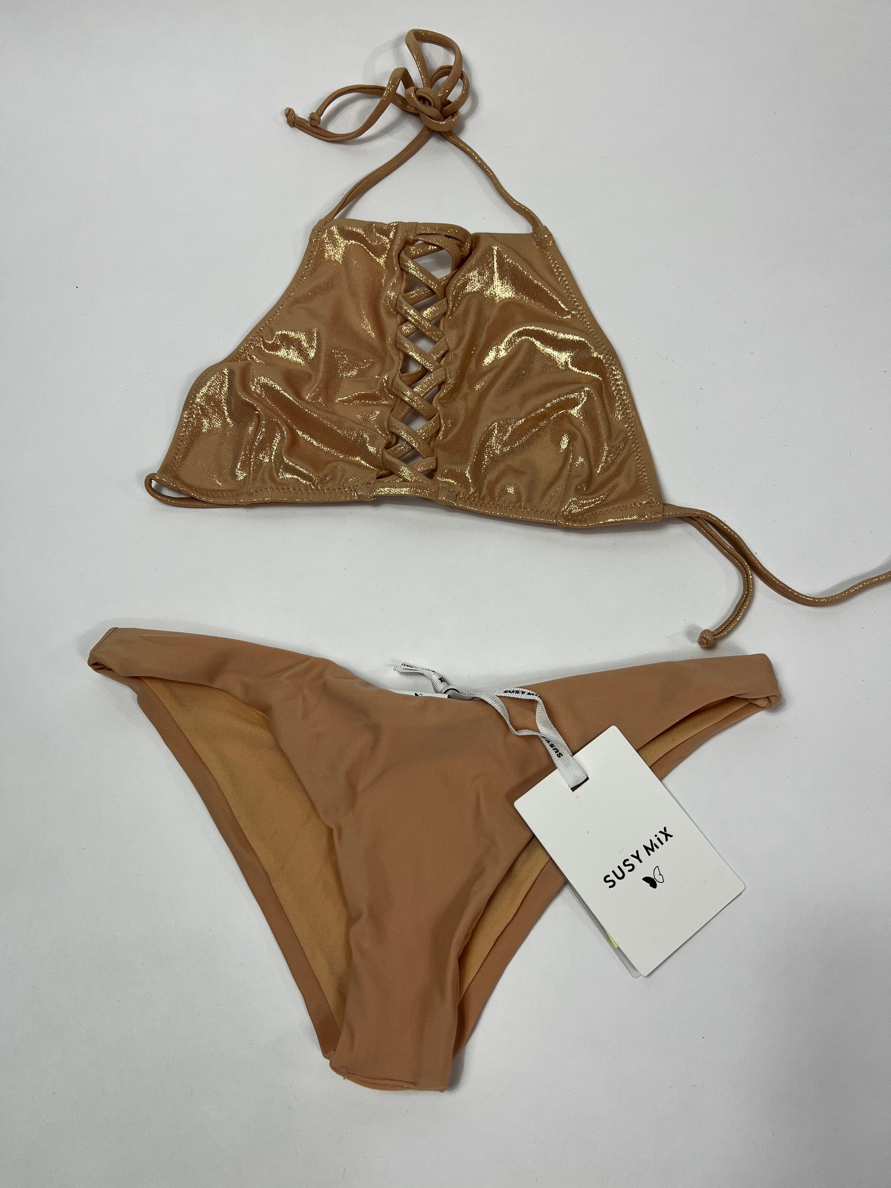 Costume bikini Susy Mix cangiante con intreccio