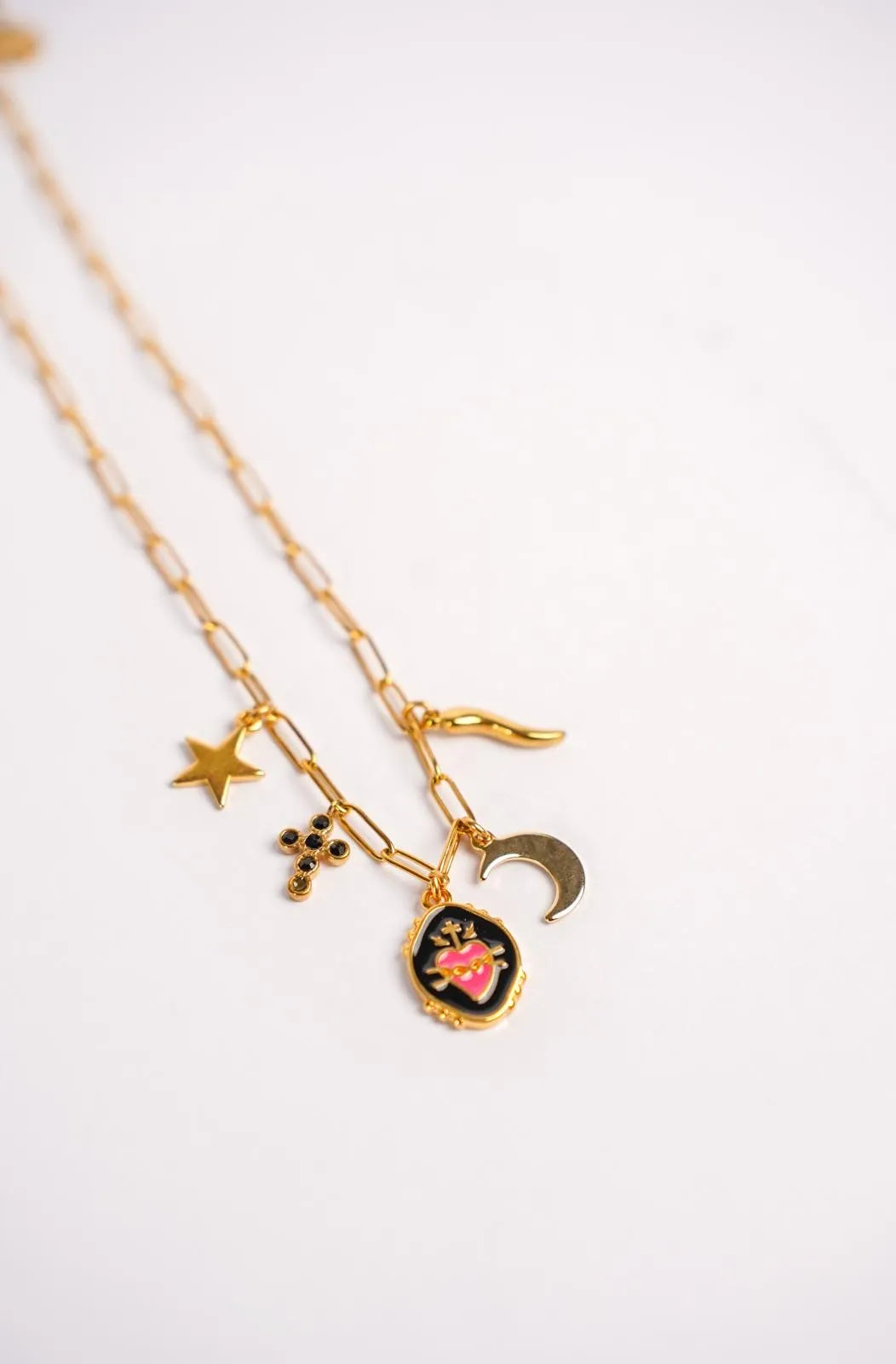 Collana multicharms Le Milli SACRO CUORE - FORTUNA