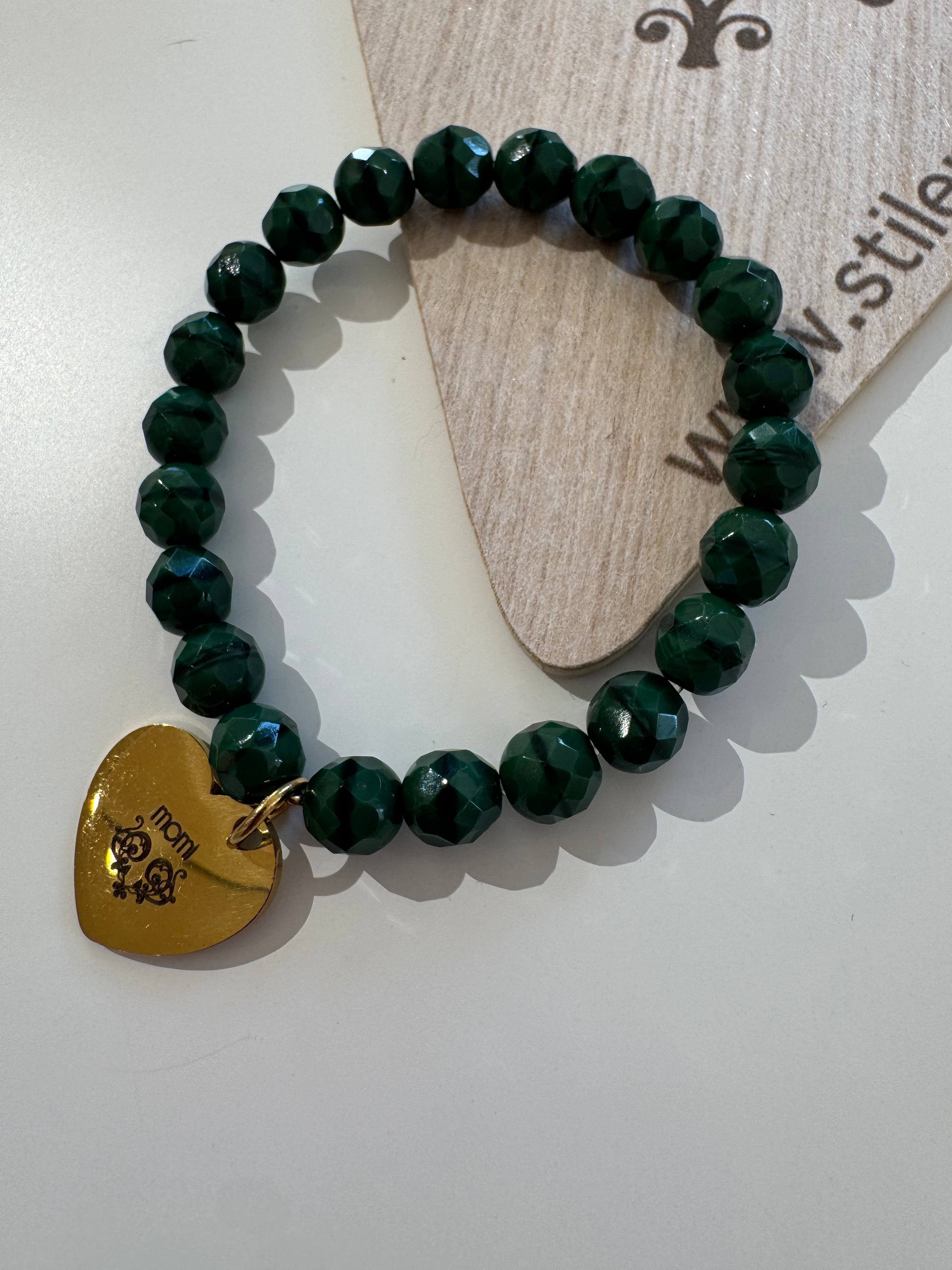 Bracciale con elastico Momi cristalli e ciondoli