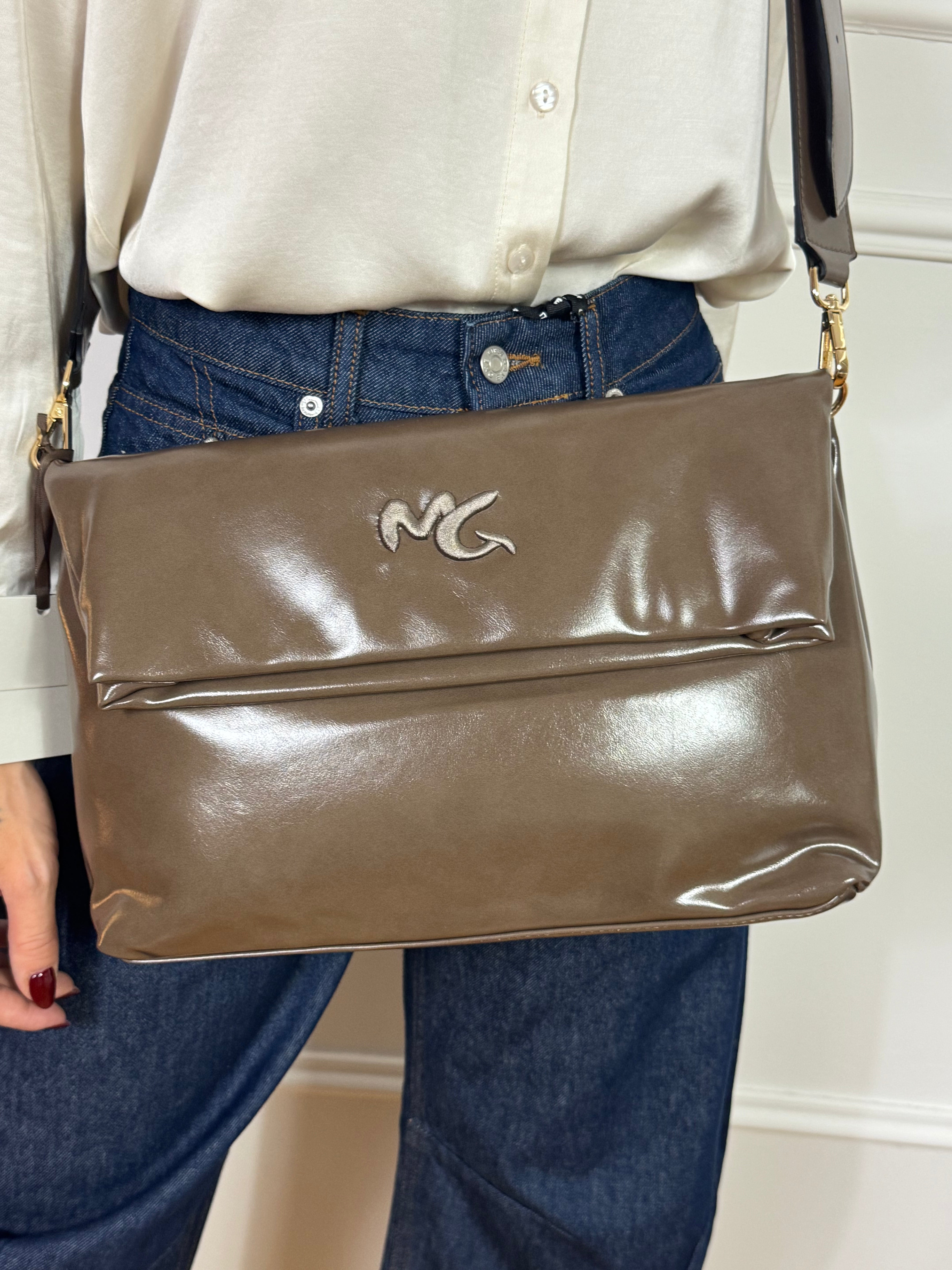 Borsa SAC BAG PIEGA / POCHETTE Manila Grace - LUCIDO CON PATTA