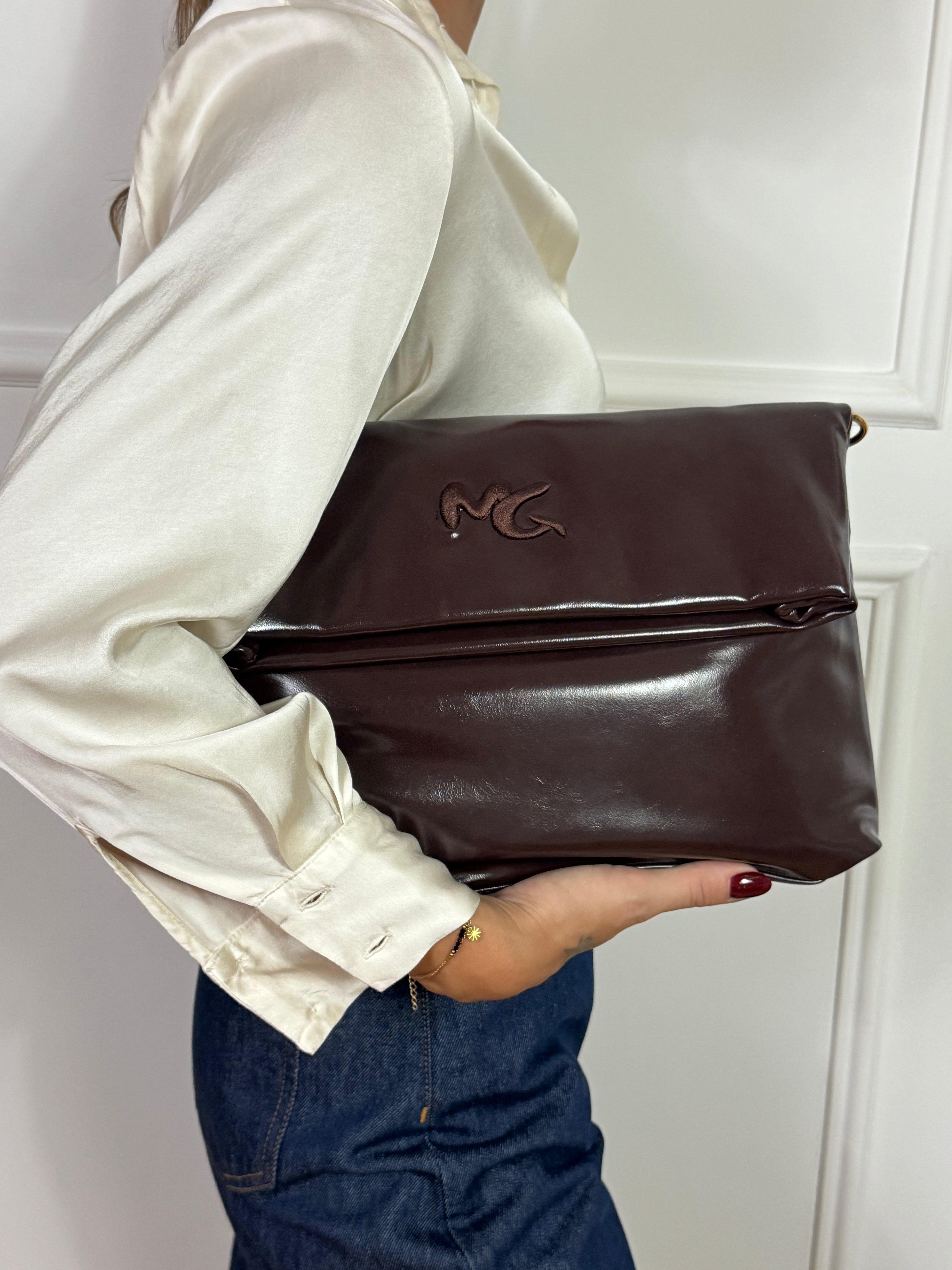 Borsa SAC BAG PIEGA / POCHETTE Manila Grace - LUCIDO CON PATTA