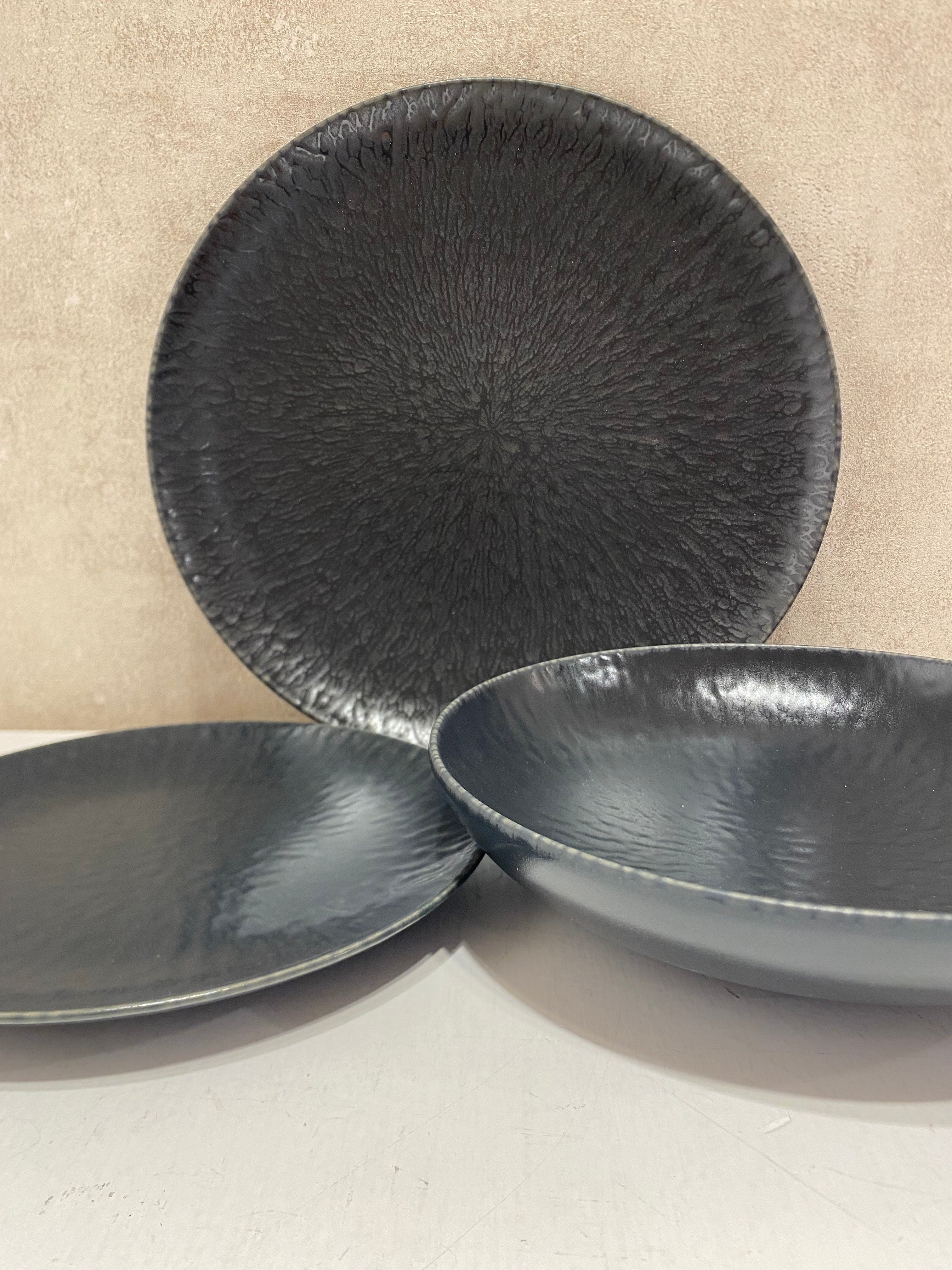 Piatti set 12pz NERO OPACO
