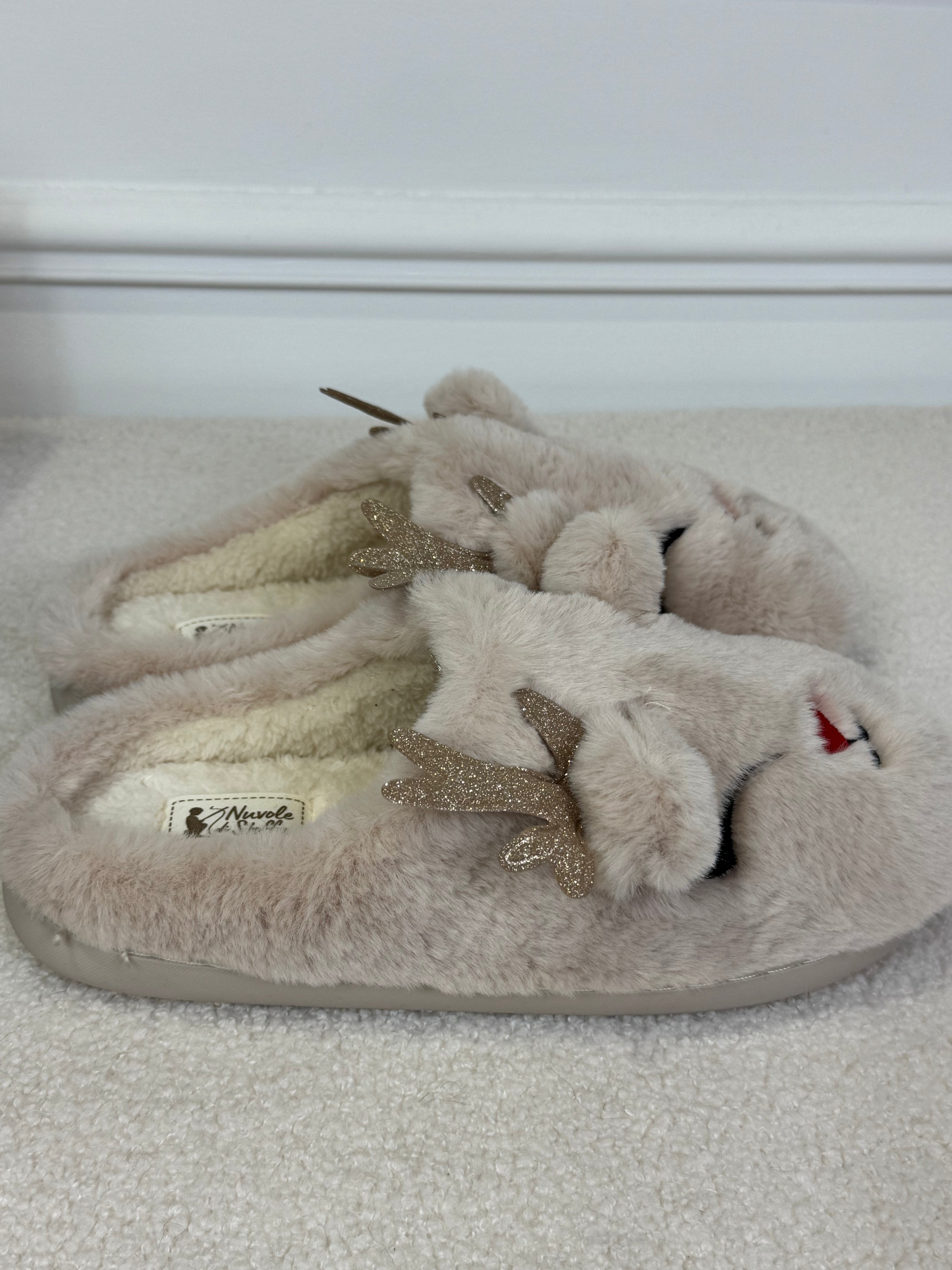 Ciabatta peluche RENNA