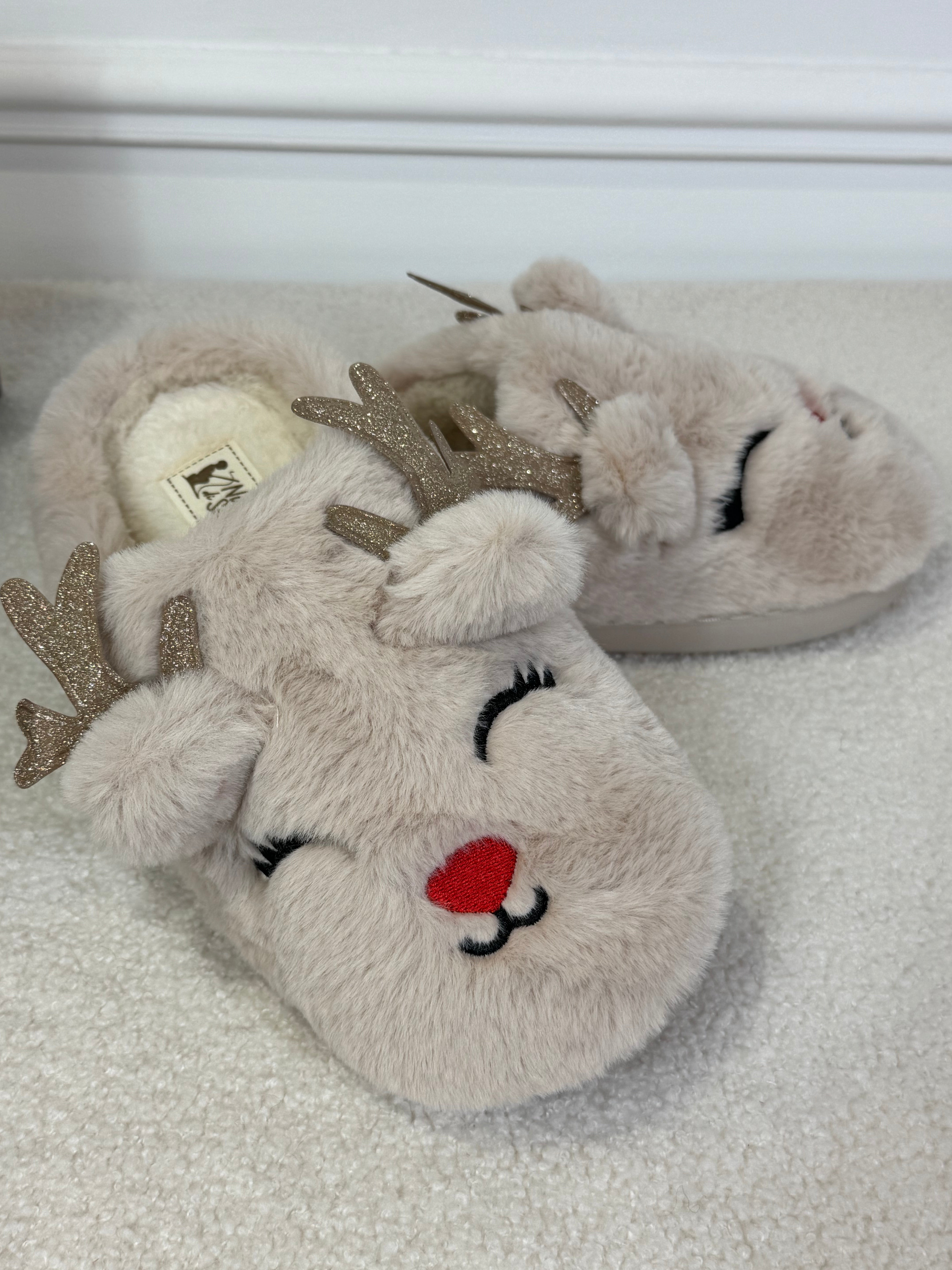 Ciabatta peluche RENNA