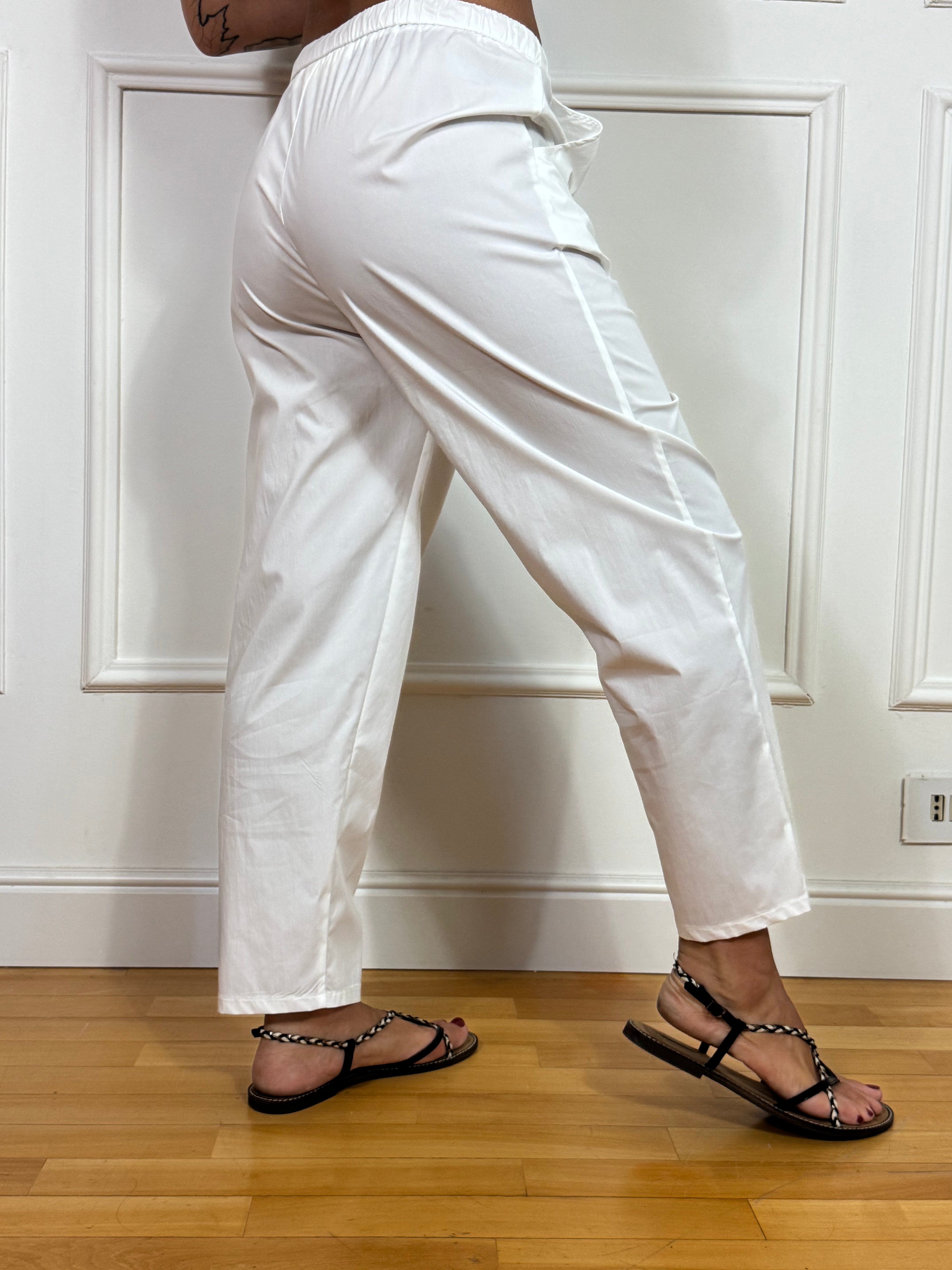 Pantalone in cotone a carota YOU DECIDE con coulisse in vita