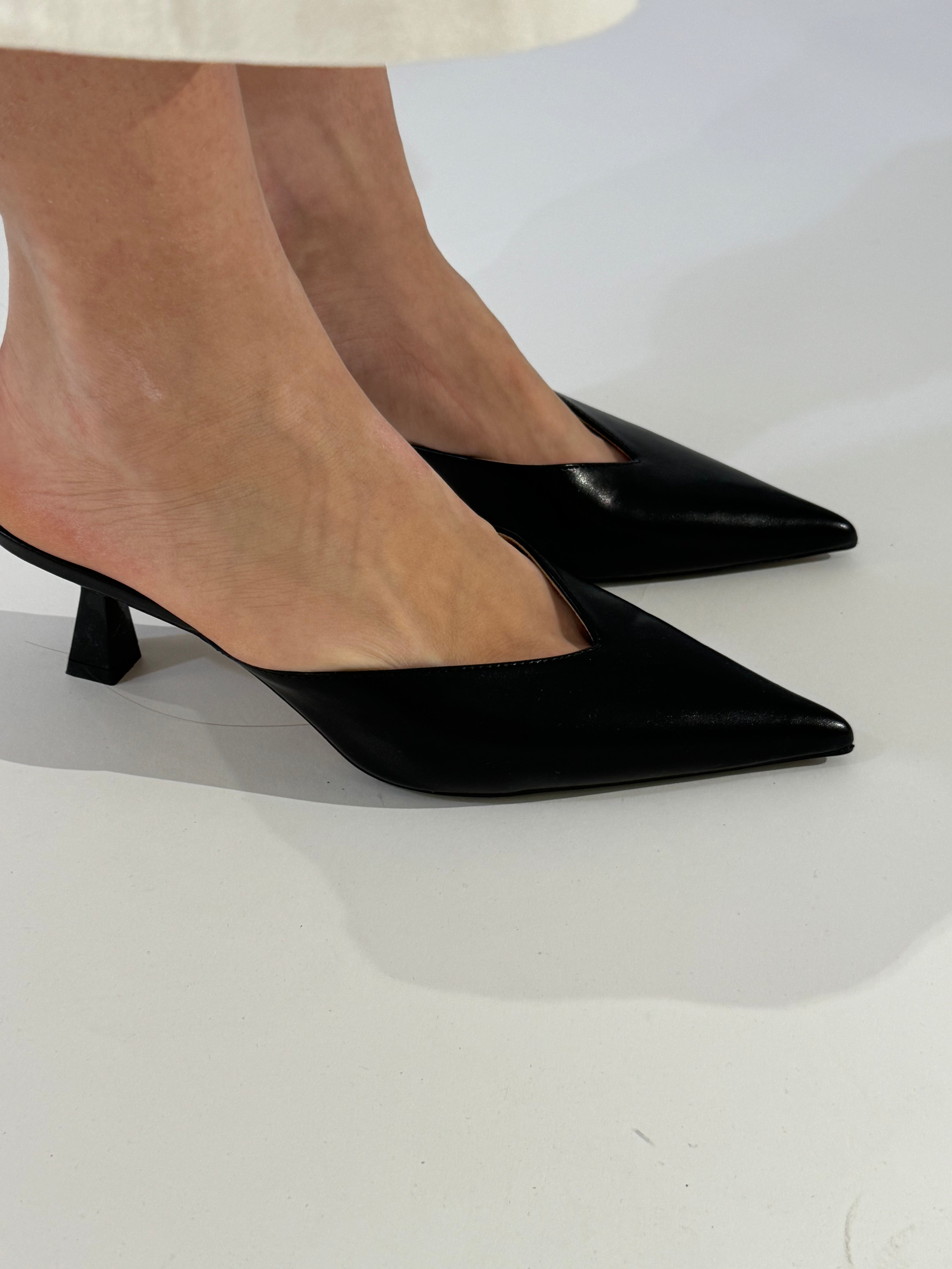 Scarpa SABOT con tacco Susy Mix in ecopelle