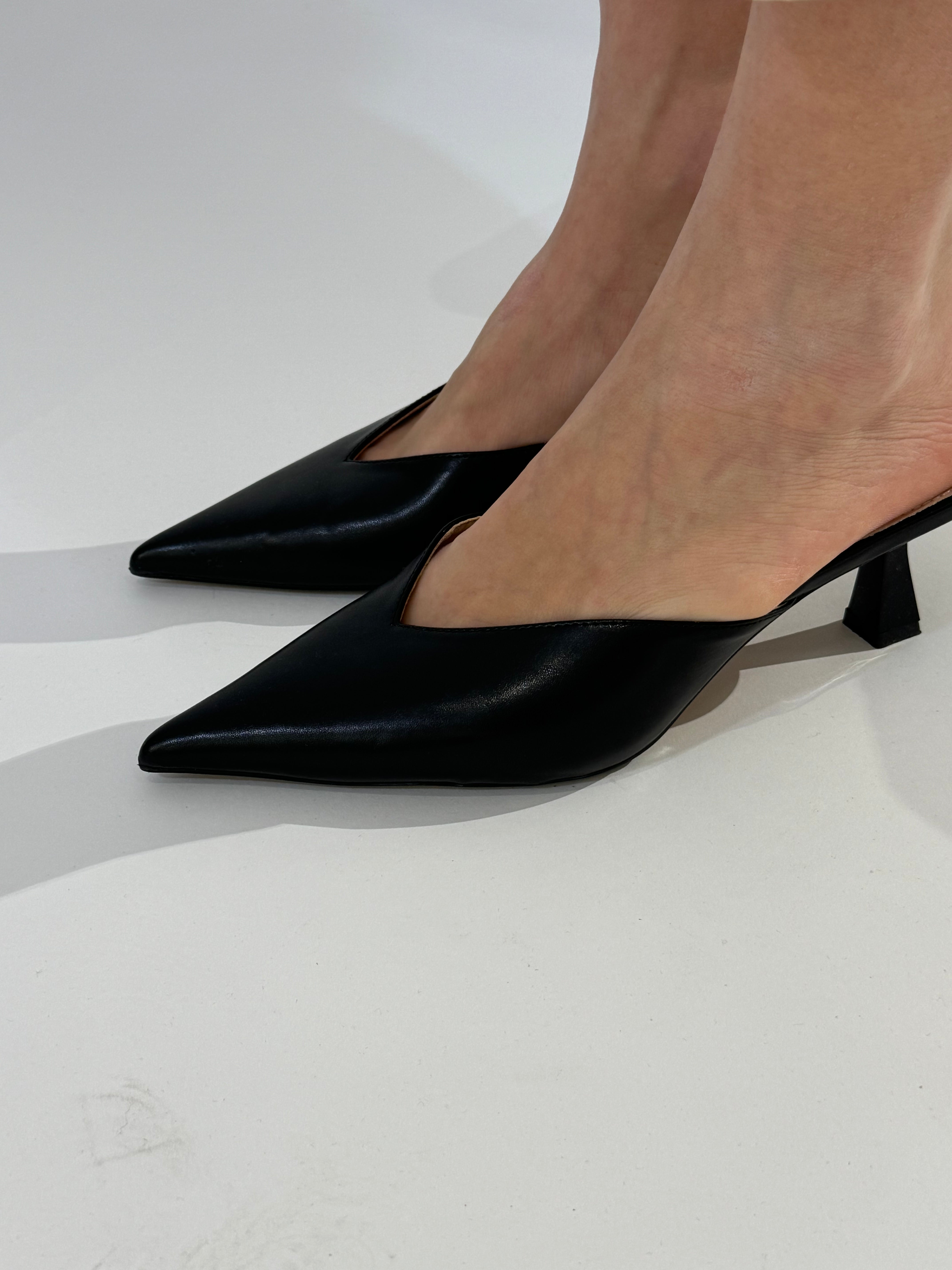 Scarpa SABOT con tacco Susy Mix in ecopelle