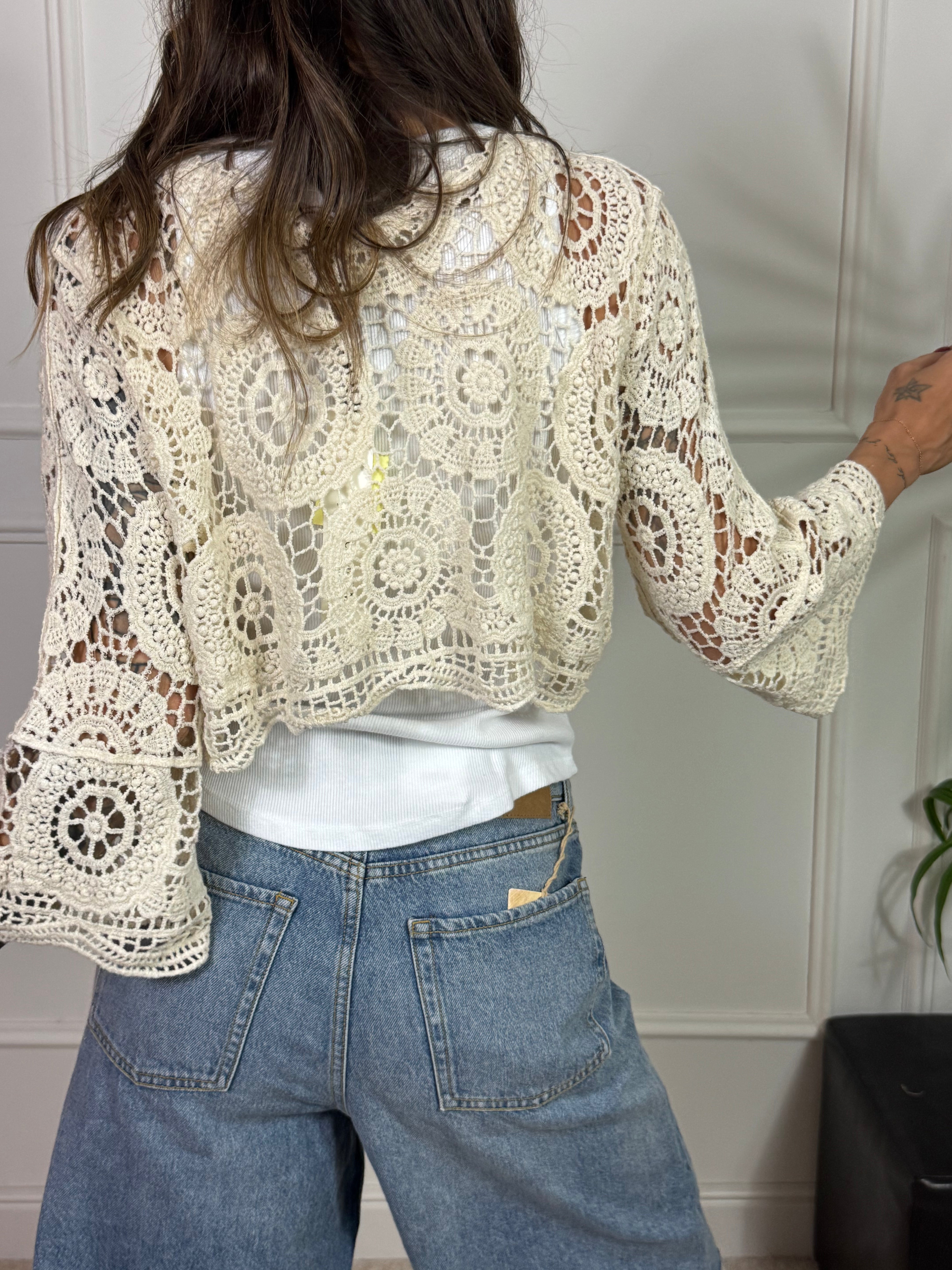 MAGLIA TRAFORATA CROCHET Victoria ILMH CROP