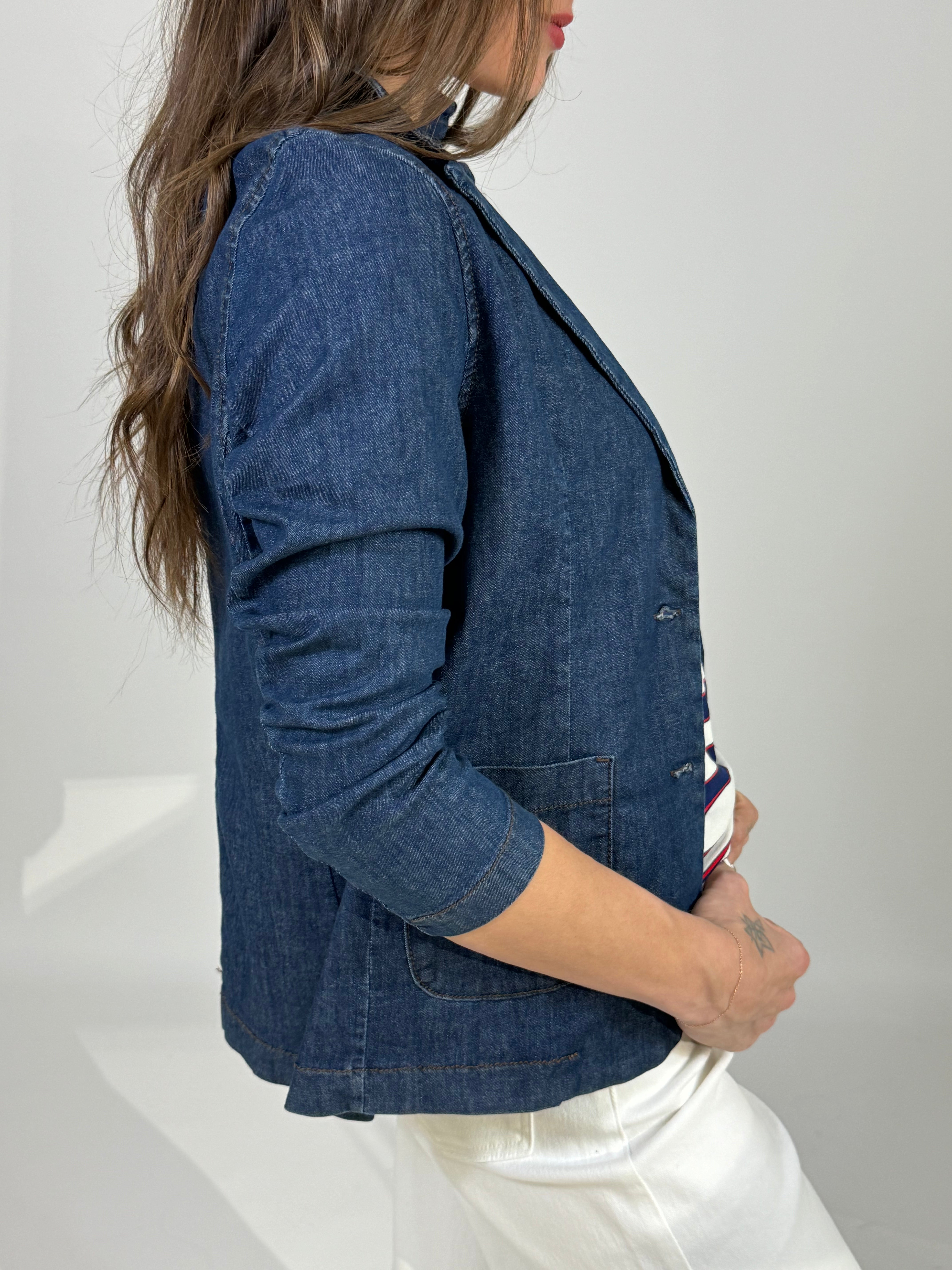 Giacca blazer due bottoni con taschine Ragno CHAMBRAY
