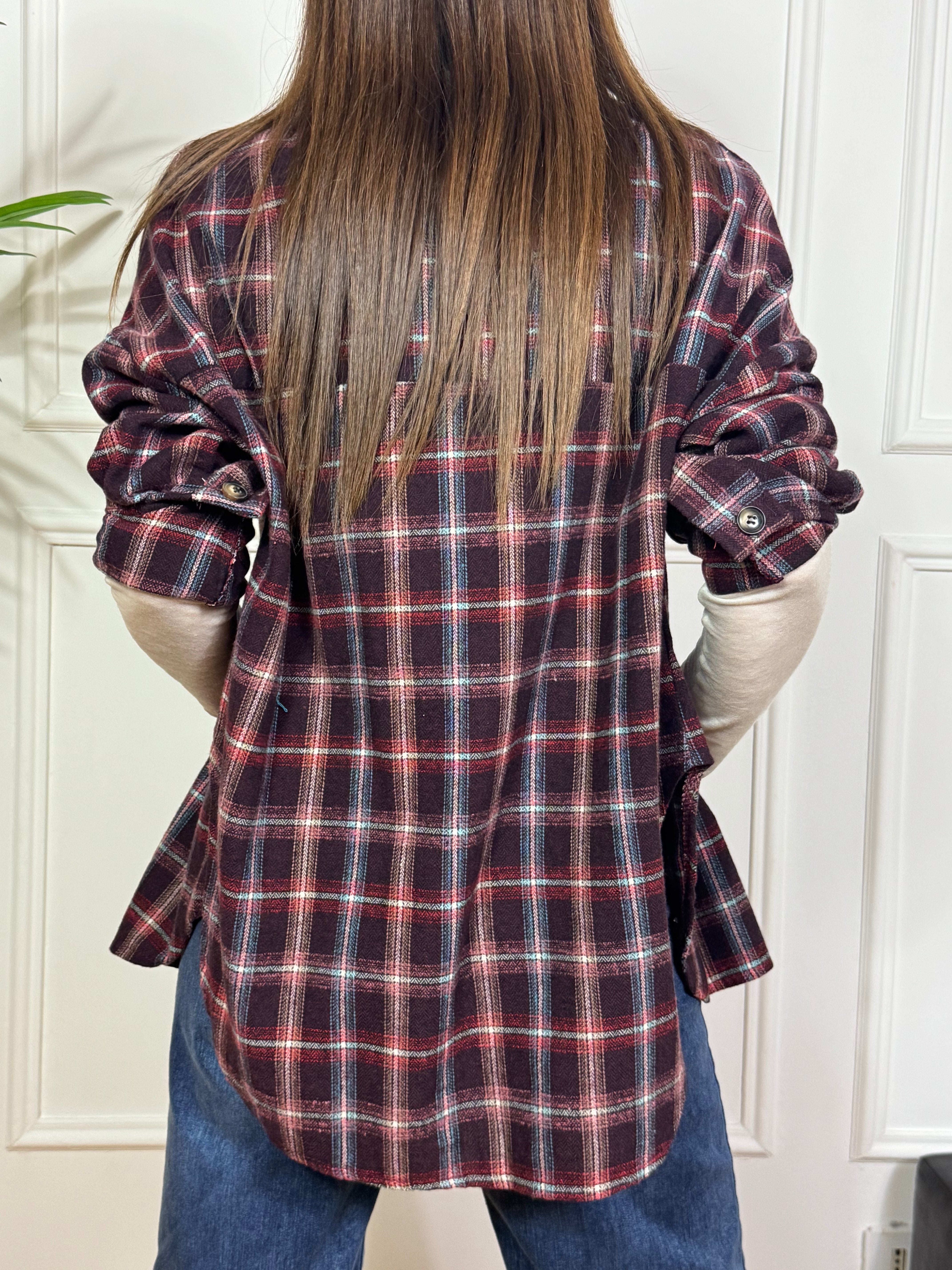 Camicia oversize in flanella Victoria ILMH fantasia scozzese