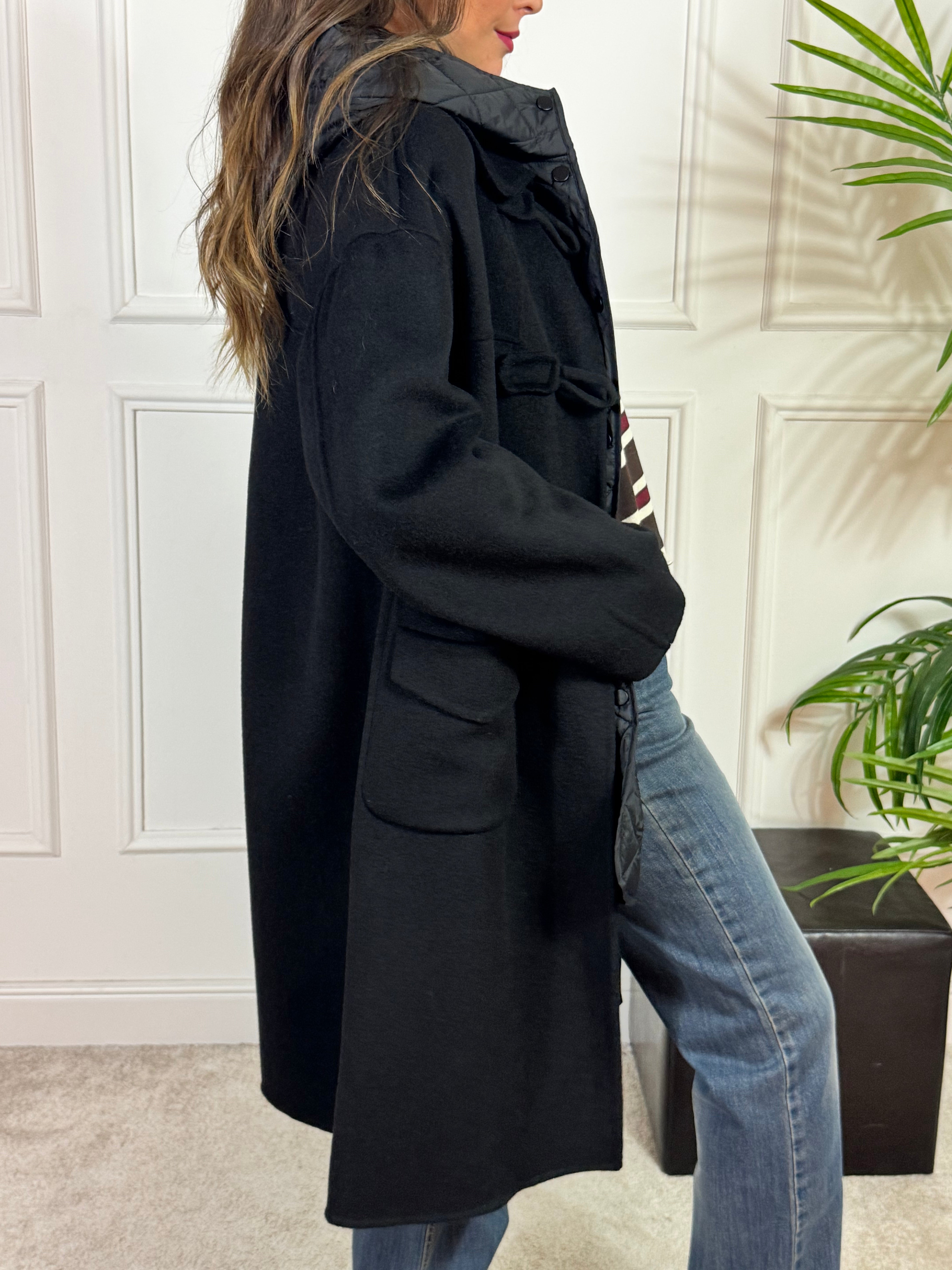 Cappotto montgomery + gilet con cappuccio Susy Mix