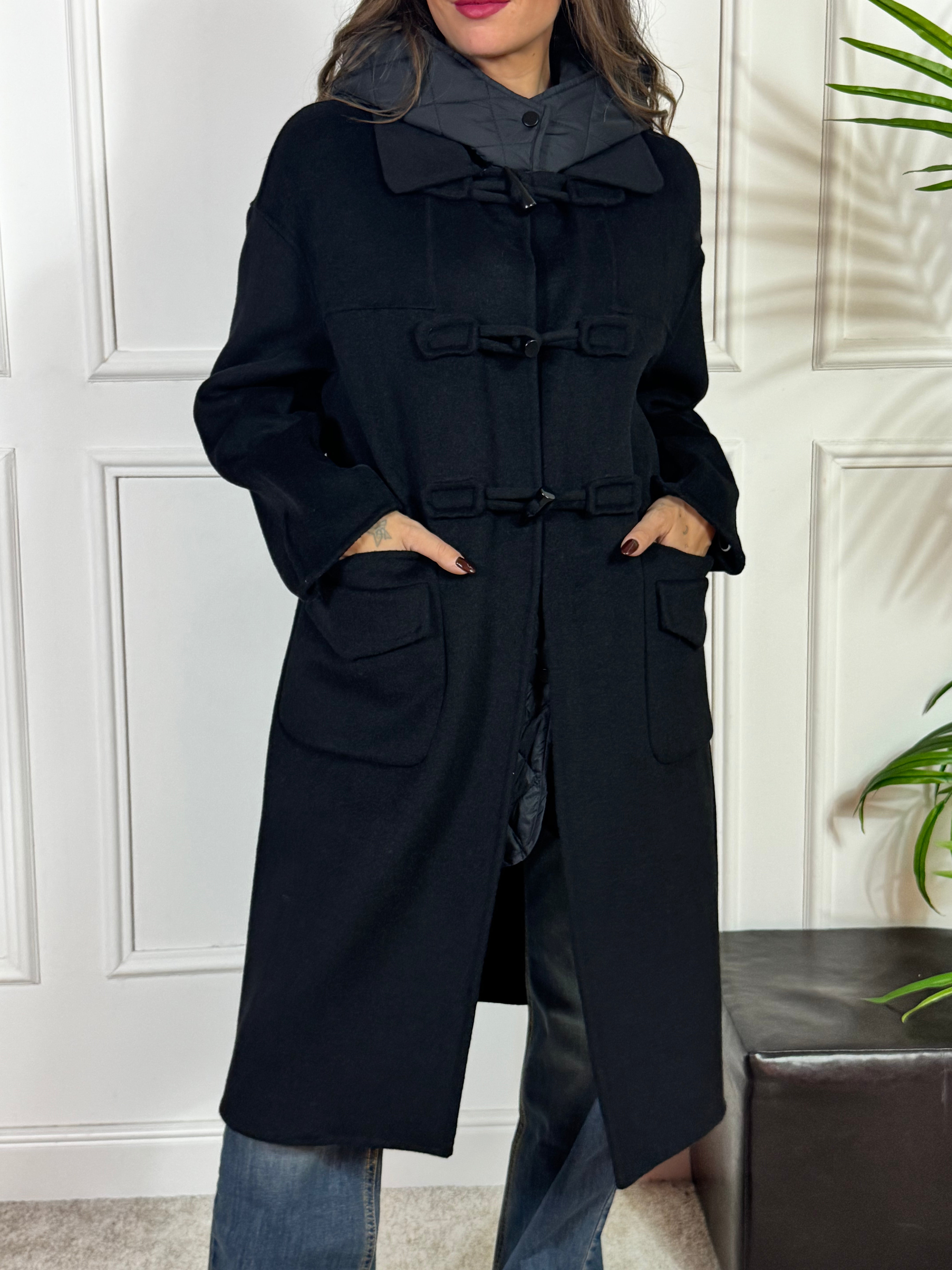 Cappotto montgomery + gilet con cappuccio Susy Mix