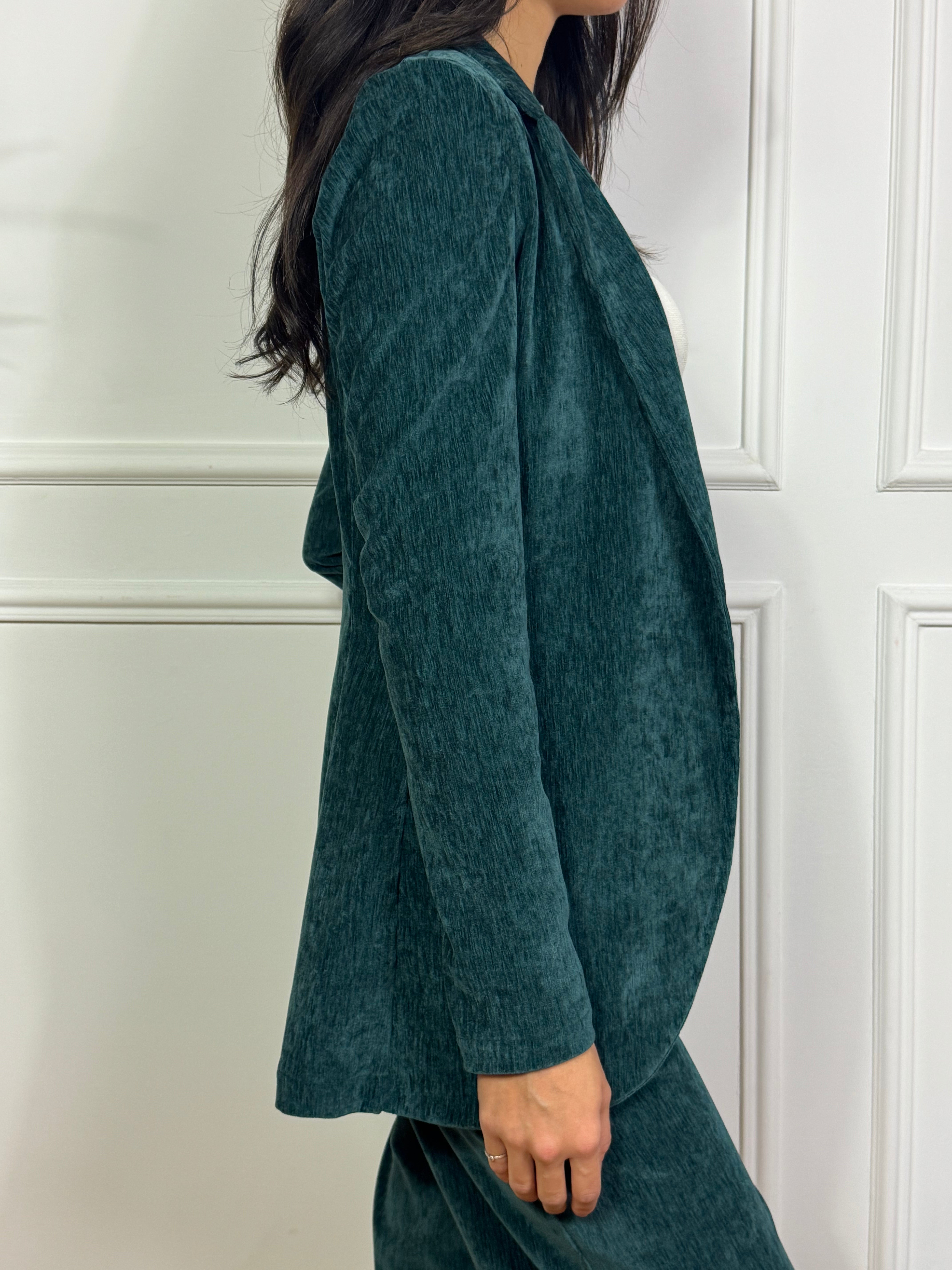 Giacca blazer aperta in velluto Susy Mix