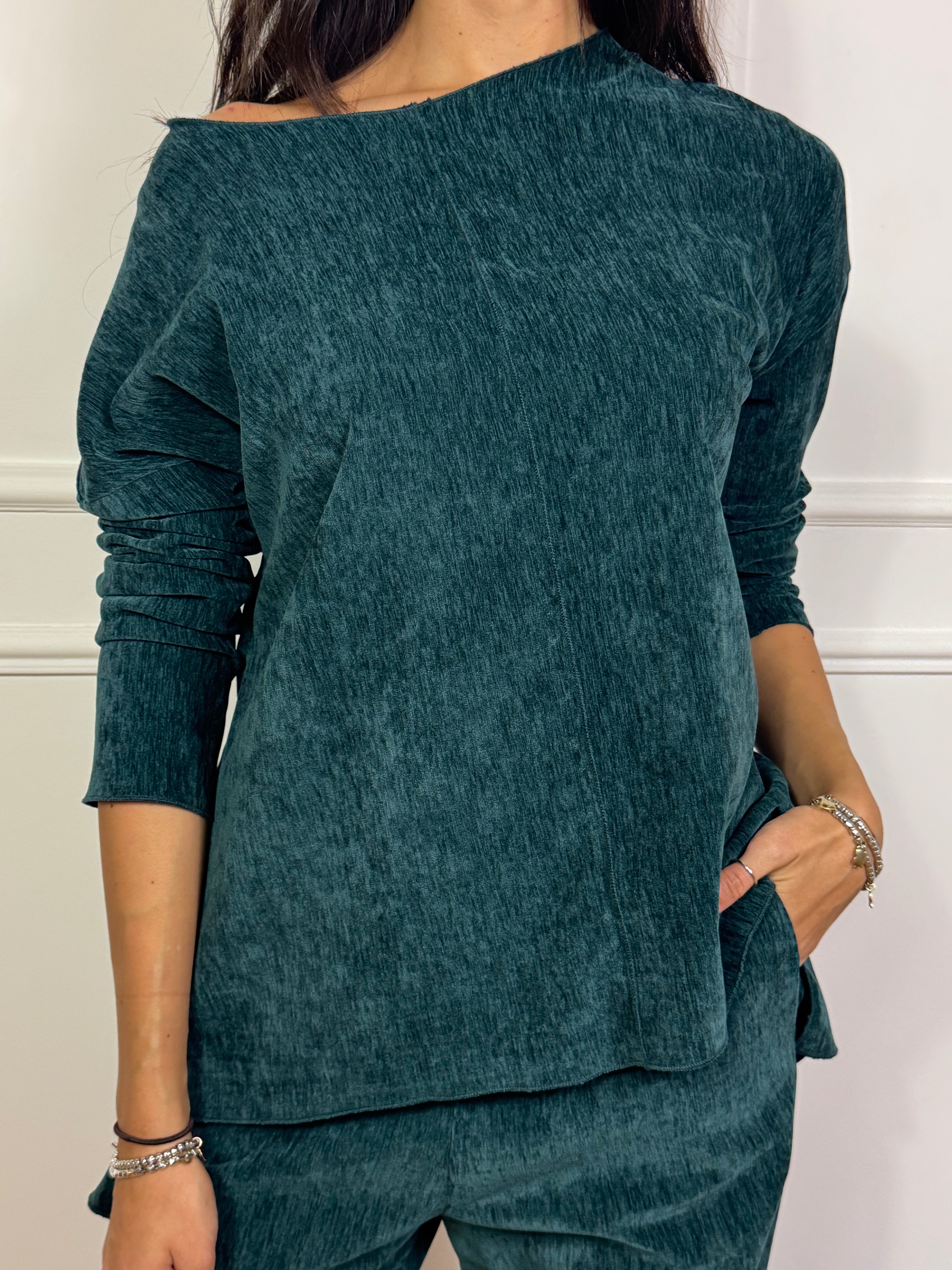 Maglia felpa in velluto Susy Mix