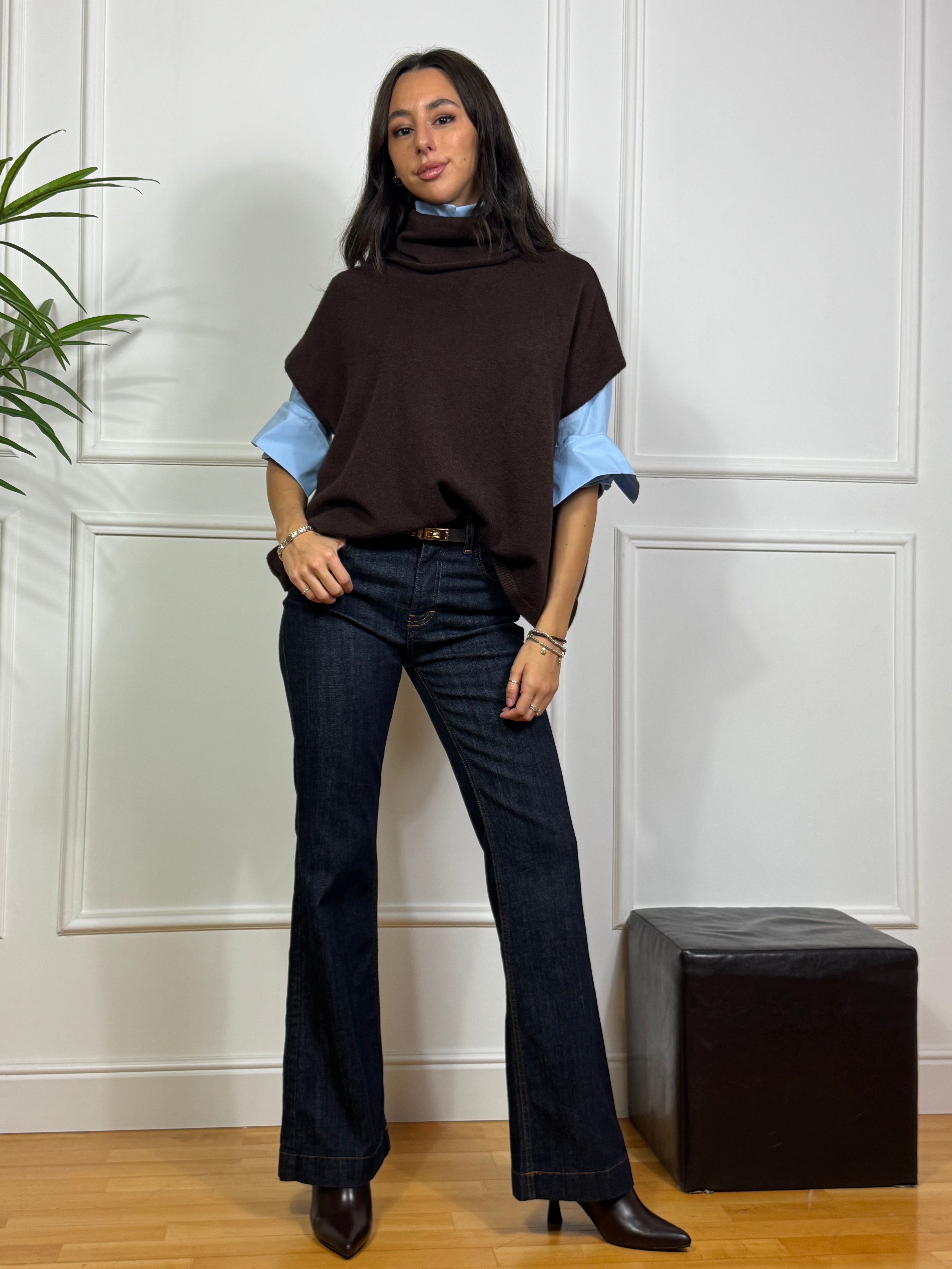 Jeans Susy Mix ZAMPETTA- BOTTONE GIOIELLO - BLU DENIM