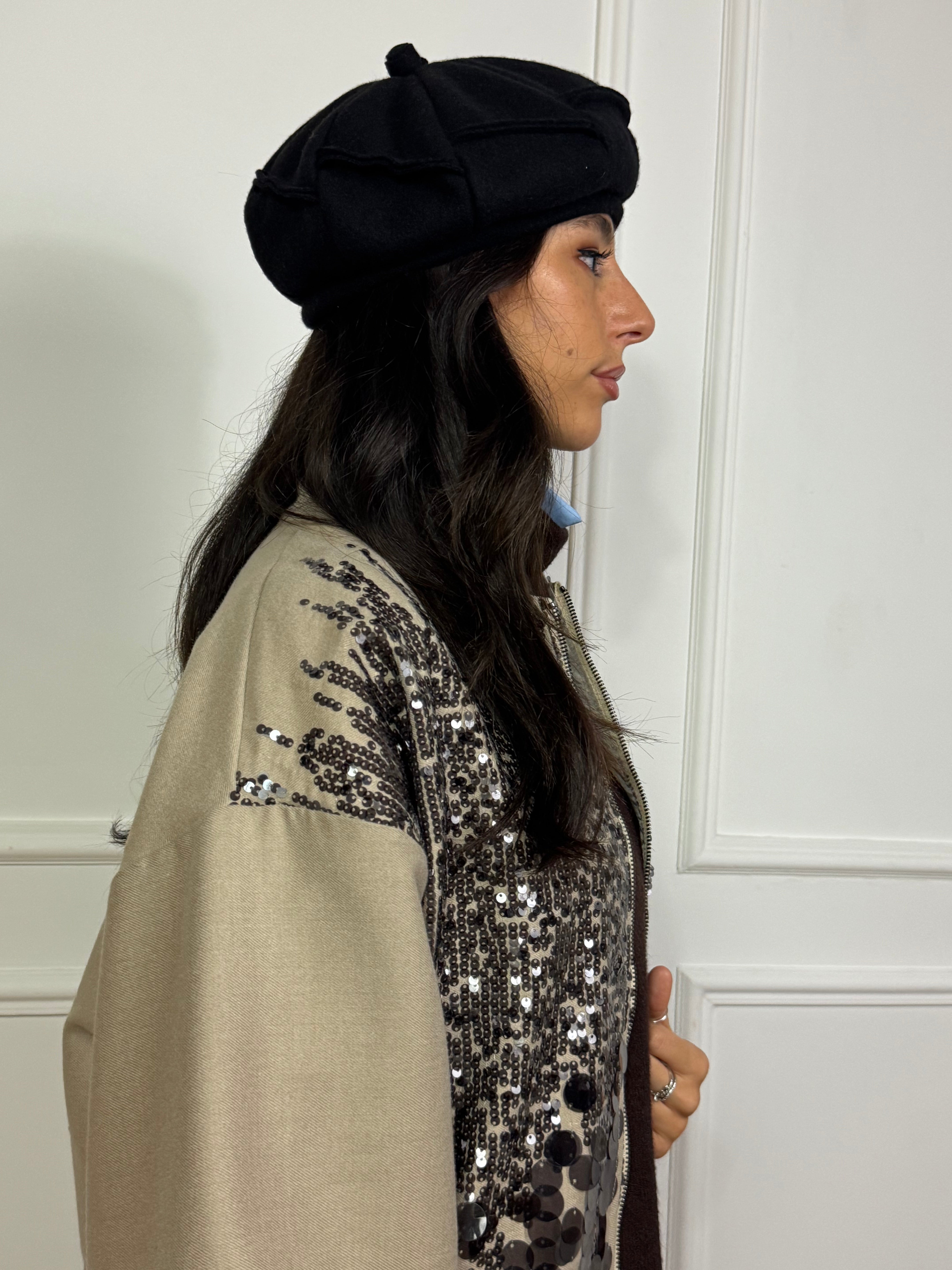 Basco in pannetto Susy Mix con cuciture a vista