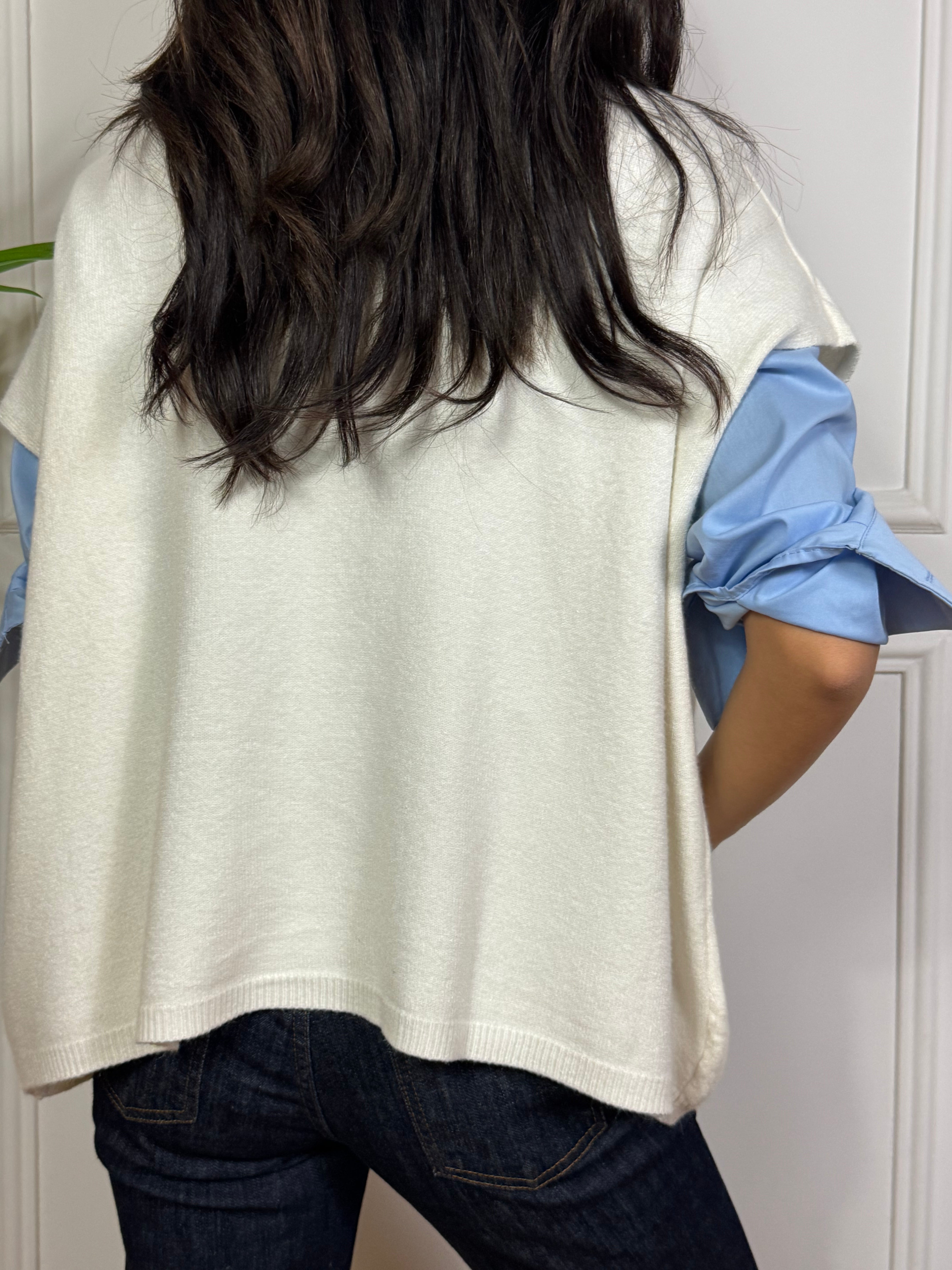 Maglia poncho collo alto Kikisix