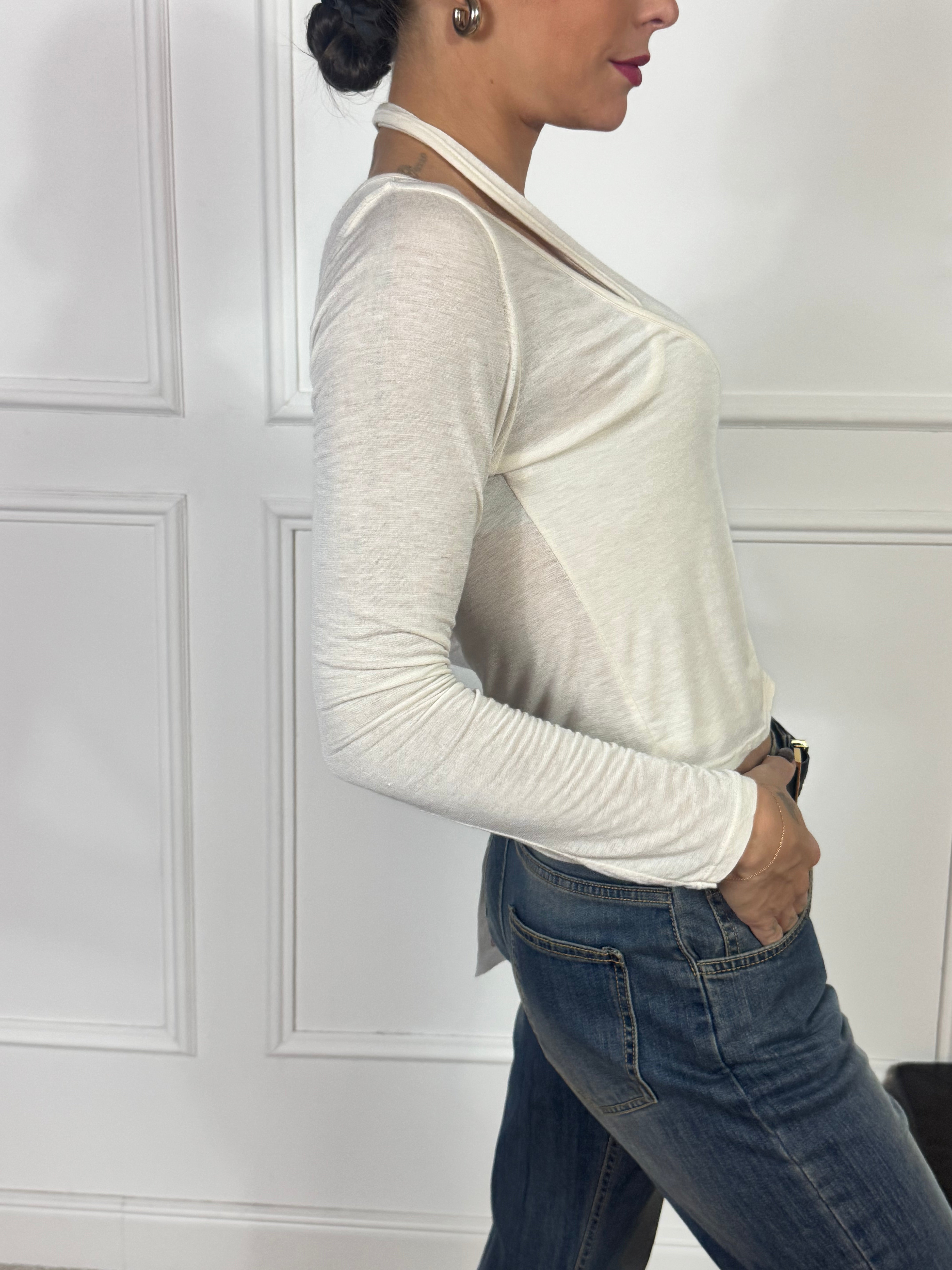 Cardigan con effetto top sottostante Kikisix misto cashmere