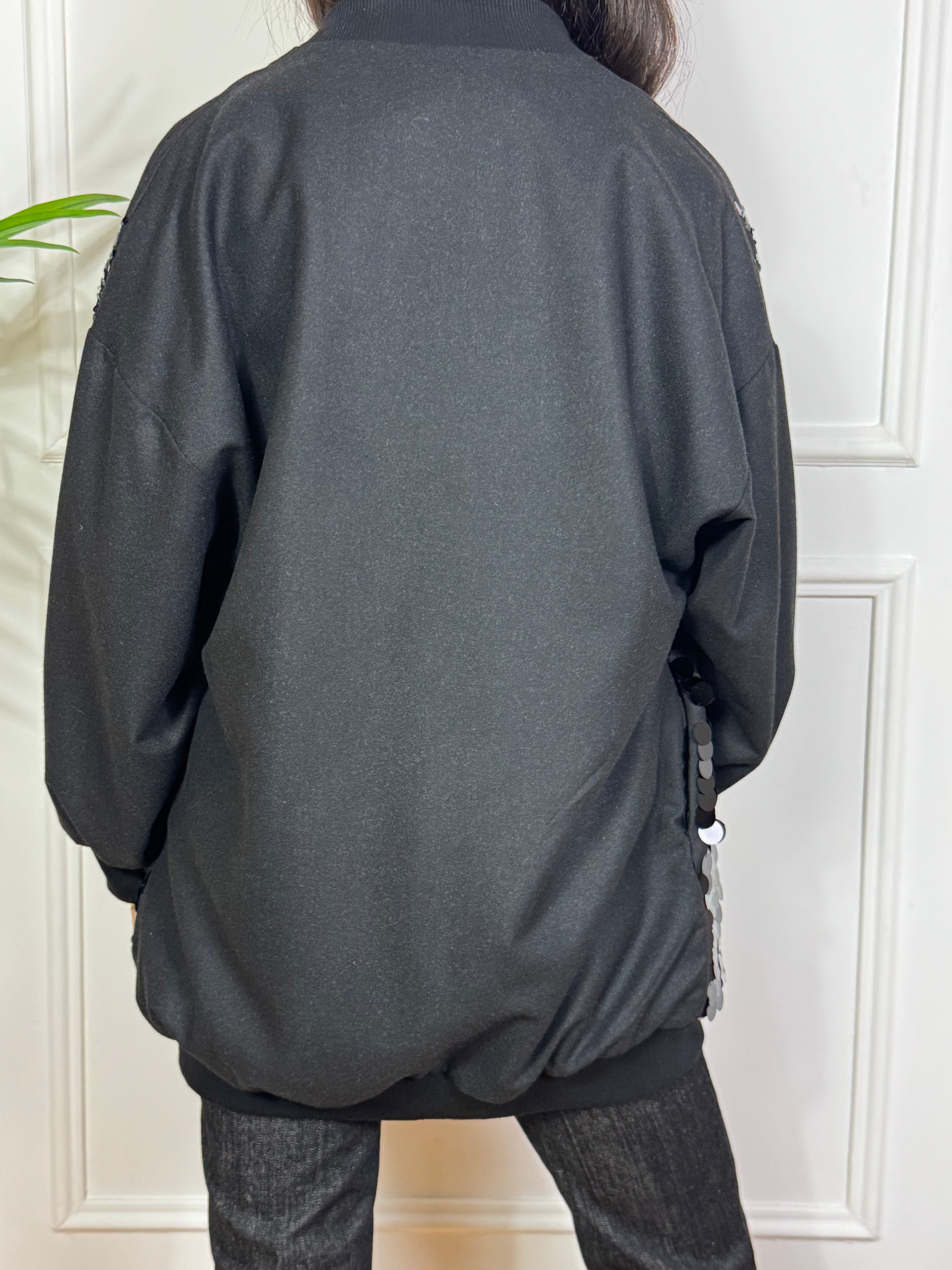 Felpa bomber oversize Susy Mix con paillettes