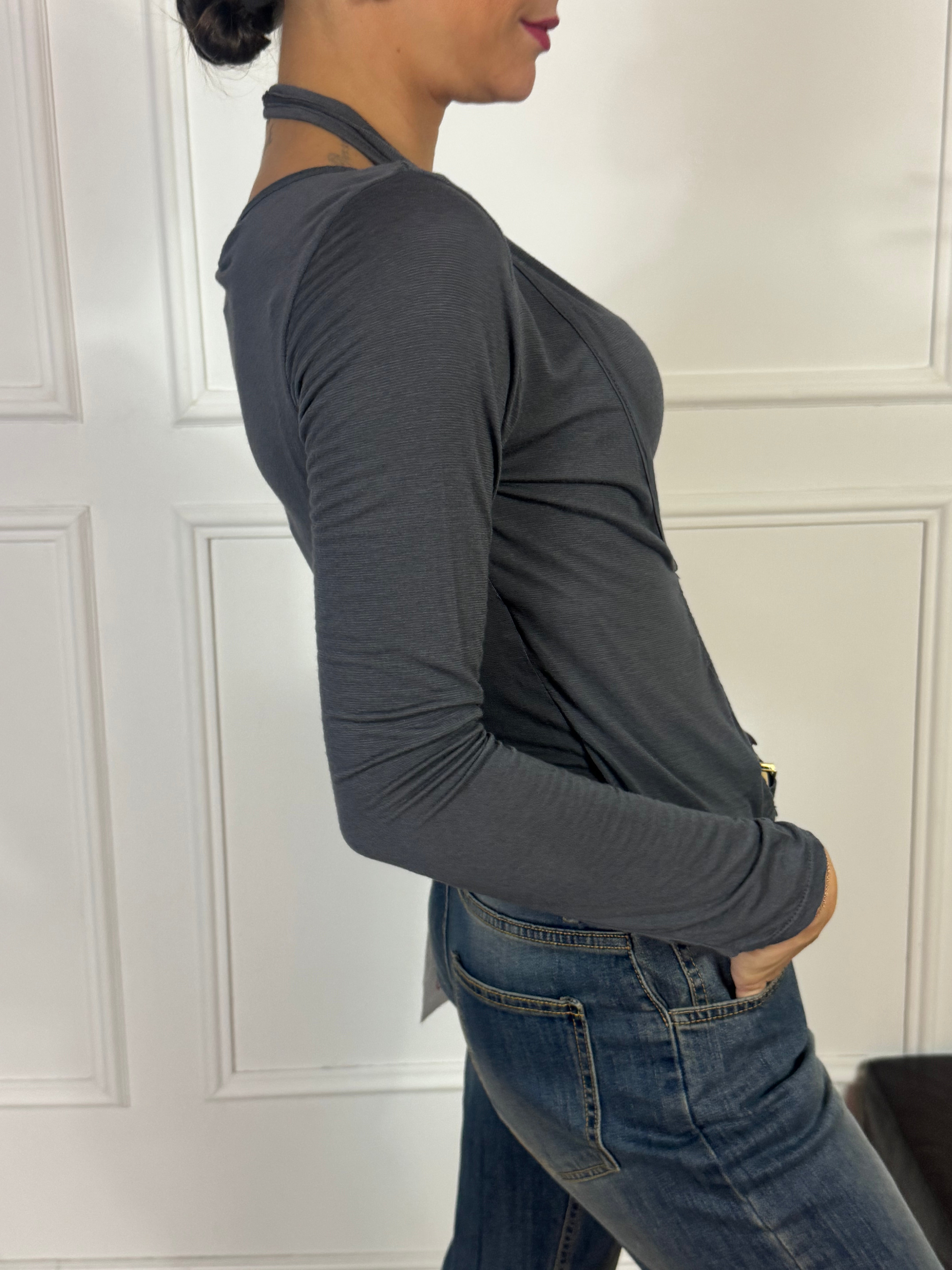 Cardigan con effetto top sottostante Kikisix misto cashmere