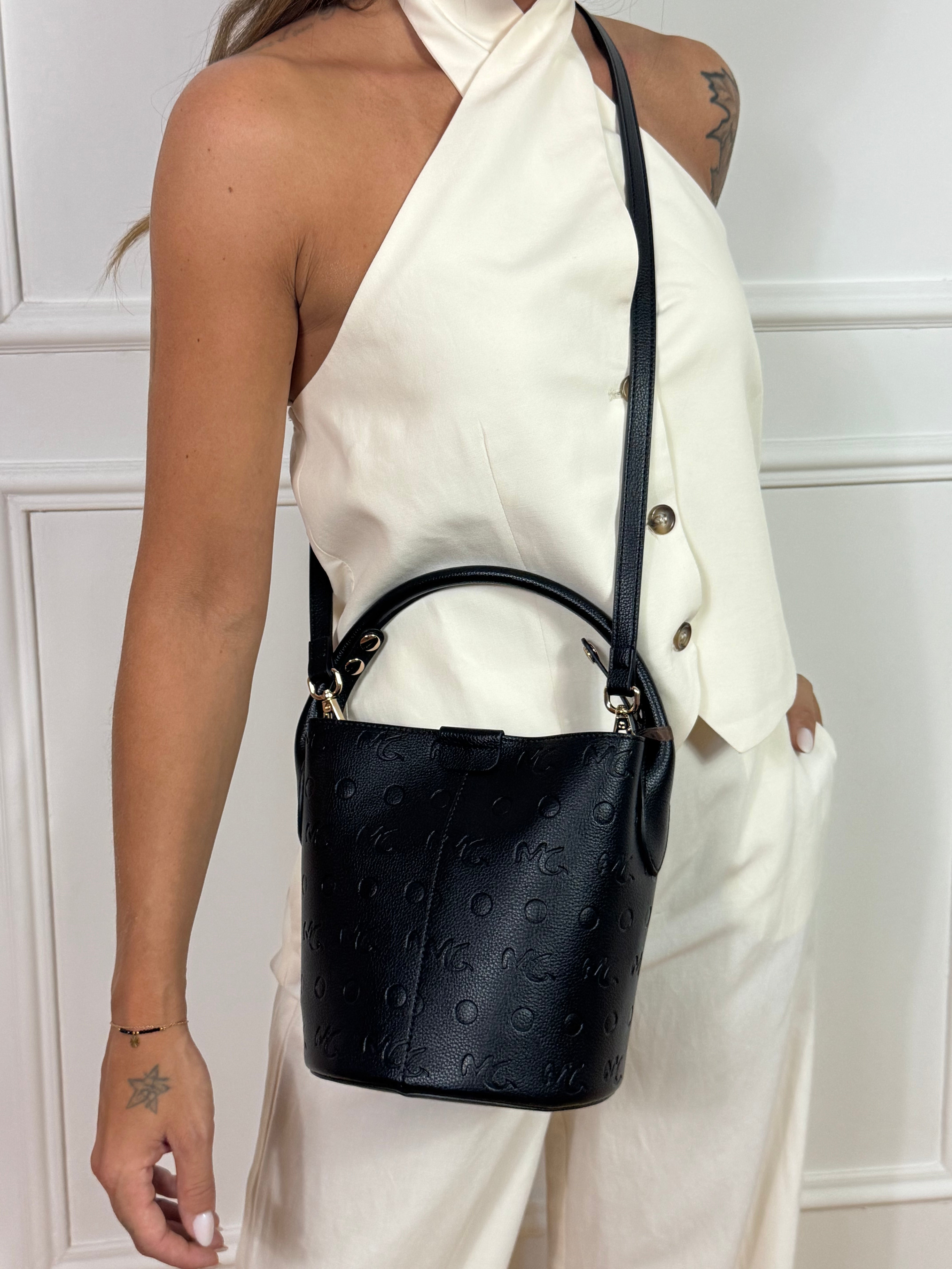 SECCHIELLO in ecopelle Manila Grace EMBOSSED con logo