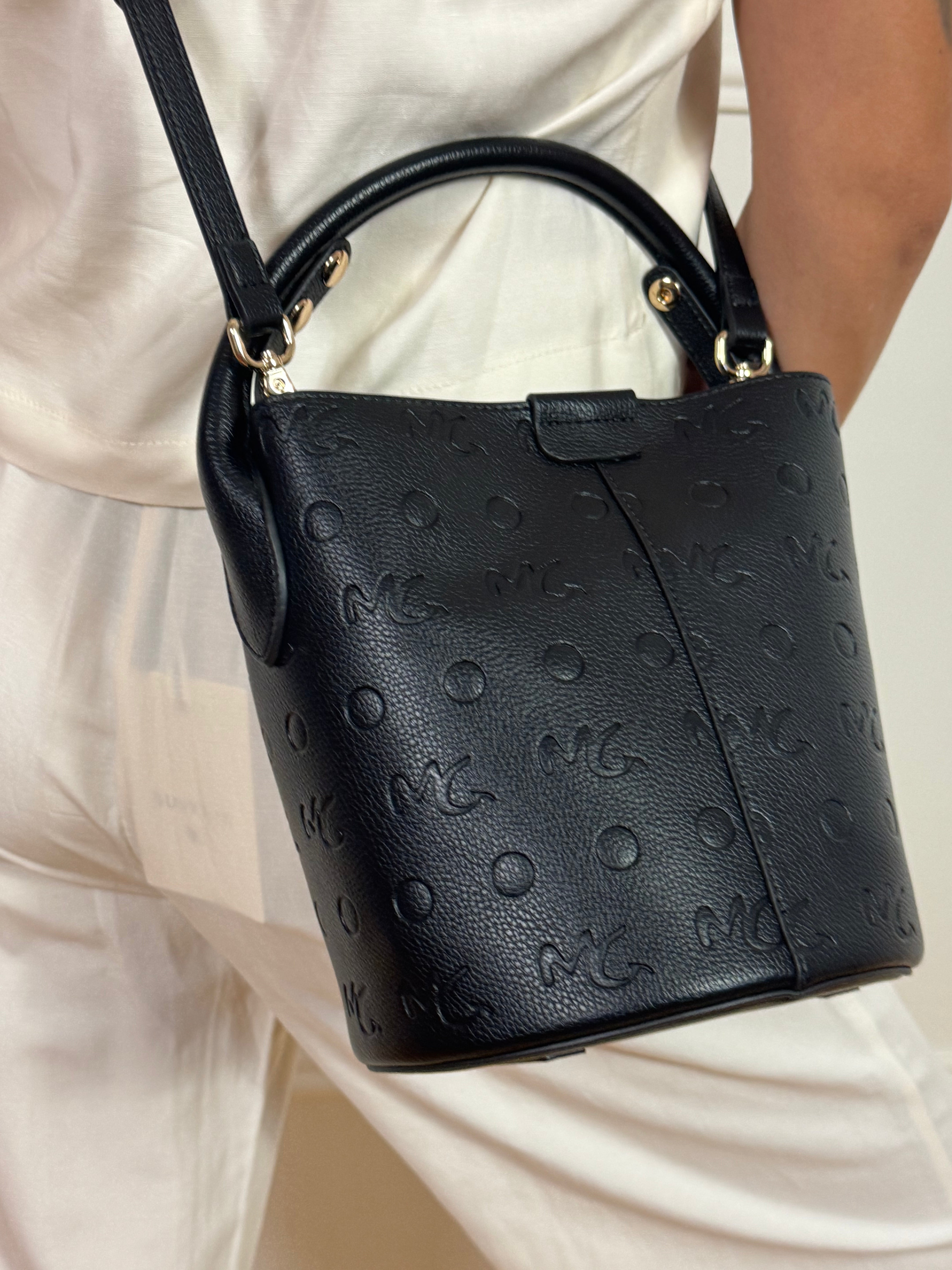 SECCHIELLO in ecopelle Manila Grace EMBOSSED con logo