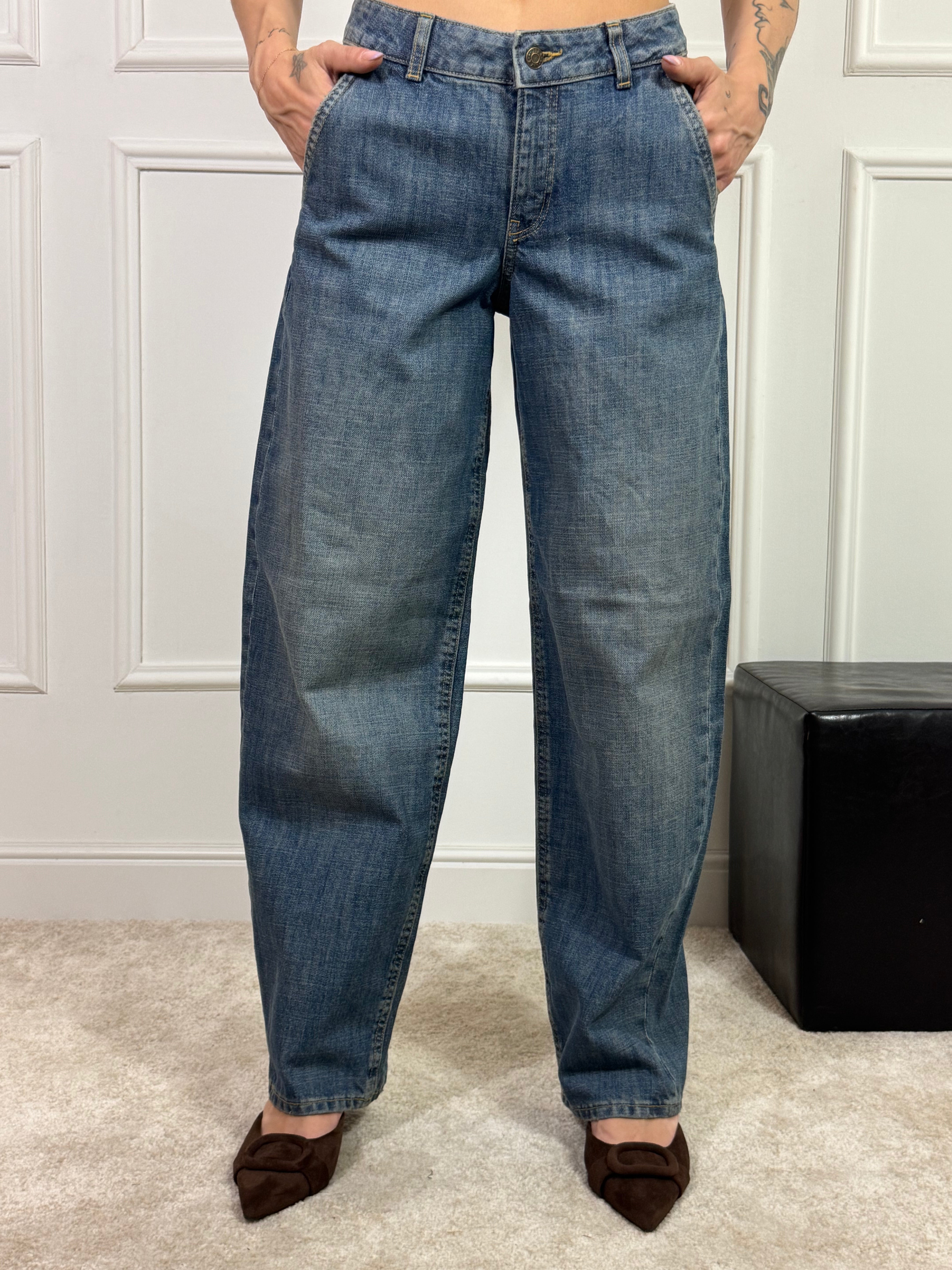 Jeans JJXX modello FUJI EDNA BARREL - colore MEDIUM BLUE DENIM
