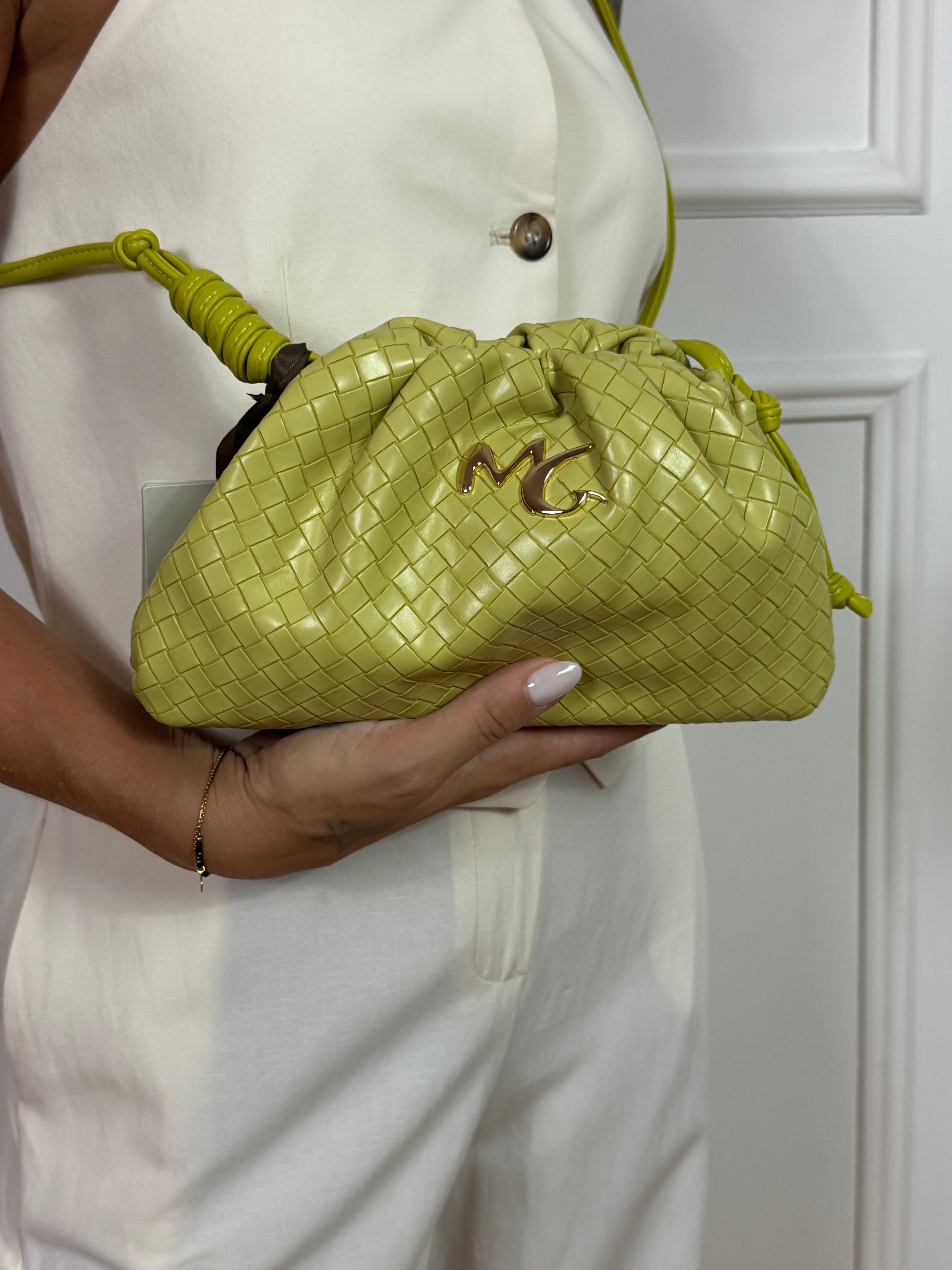 Borsa in ecopelle POCHETTE TRACOLLINA CLUTCH Manila Grace ECOPELLE INTRECCIATA