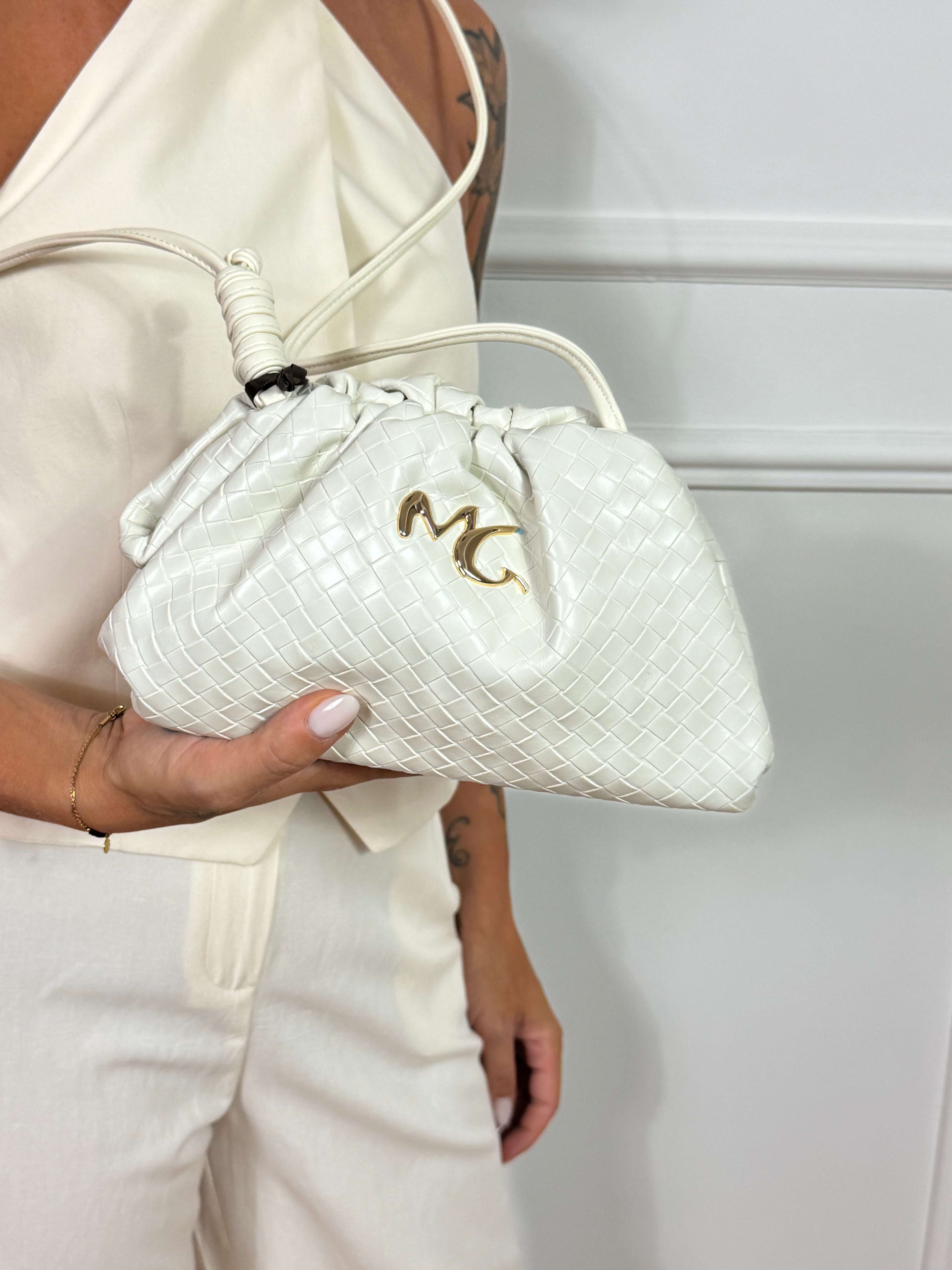 Borsa in ecopelle POCHETTE TRACOLLINA CLUTCH Manila Grace ECOPELLE INTRECCIATA