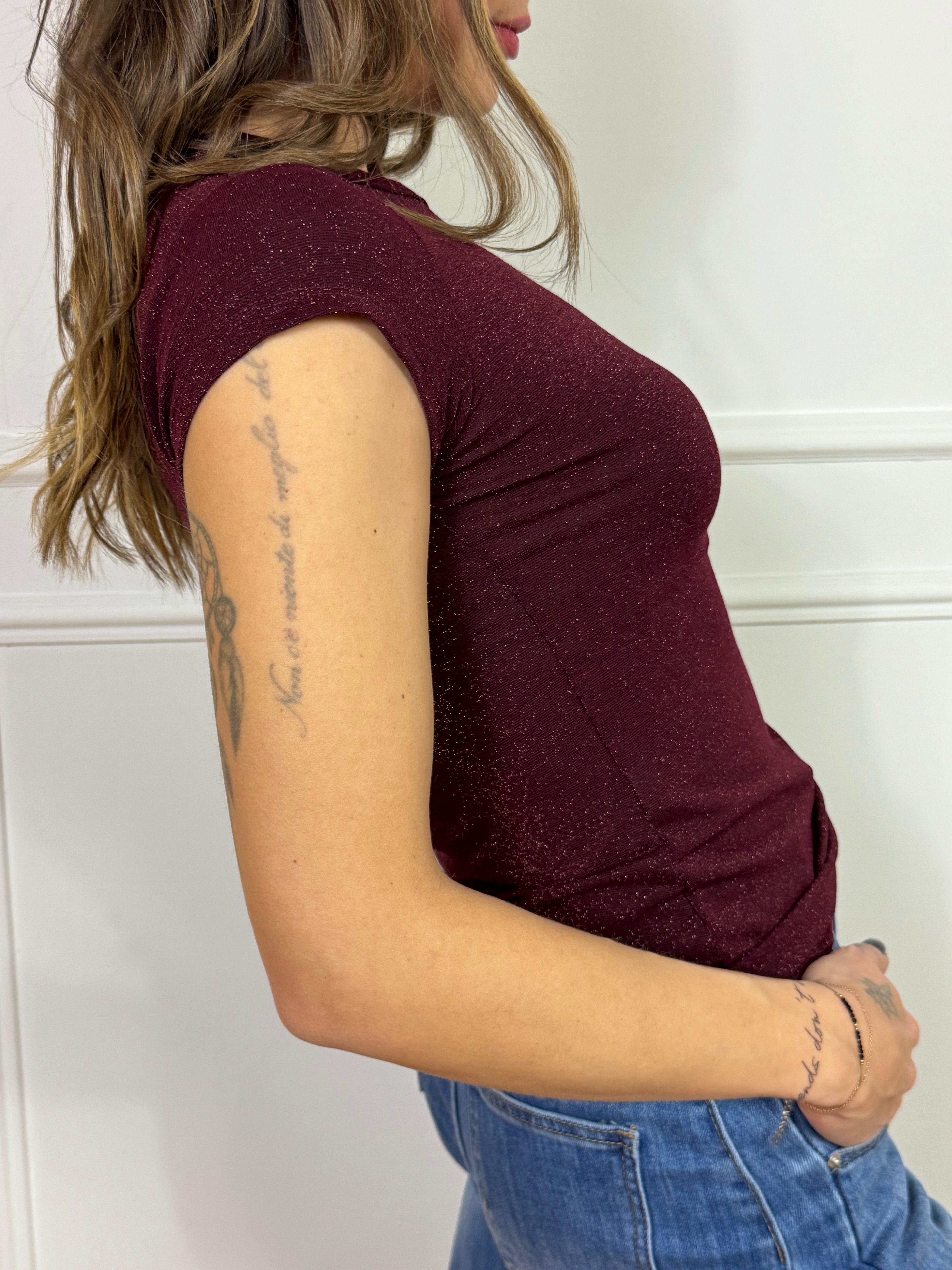 T-shirt SLIM SFIANCATA Kontatto LUREX