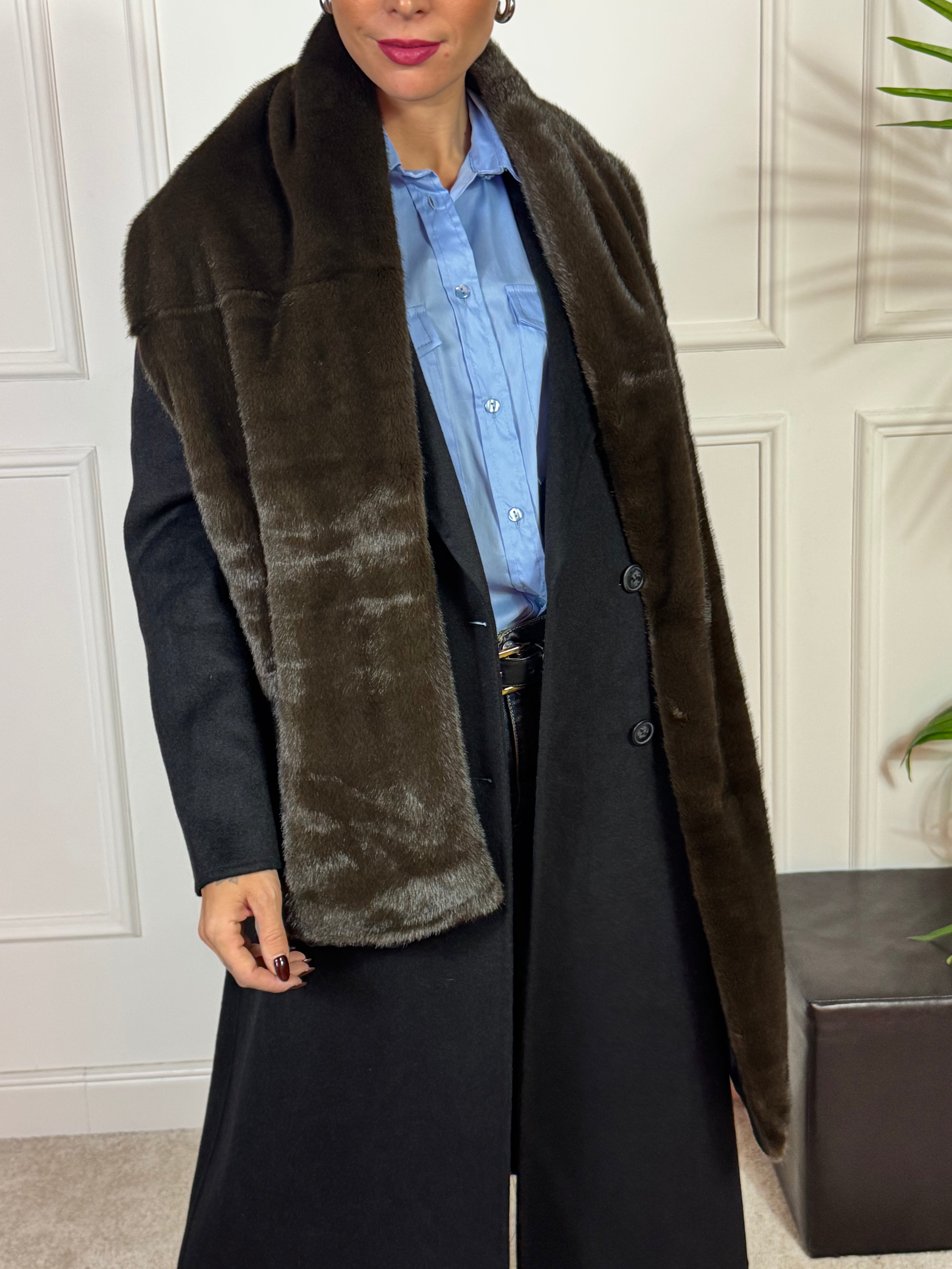 Cappotto rasato + stola in ecopelo Have One