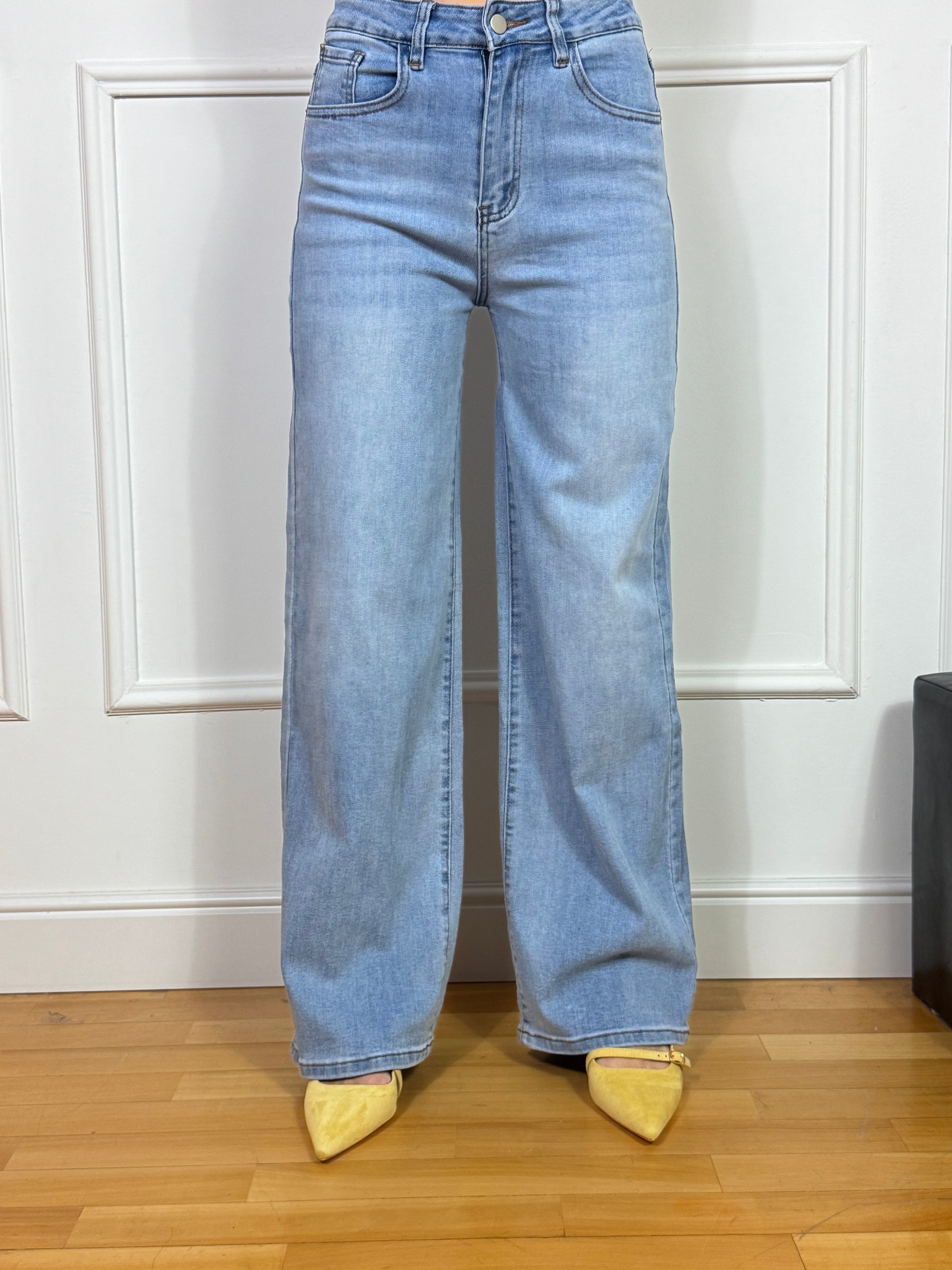 Jeans Kikisix PALAZZO 5 TASCHE BLU CHIARO - PALAZZO LISCIO