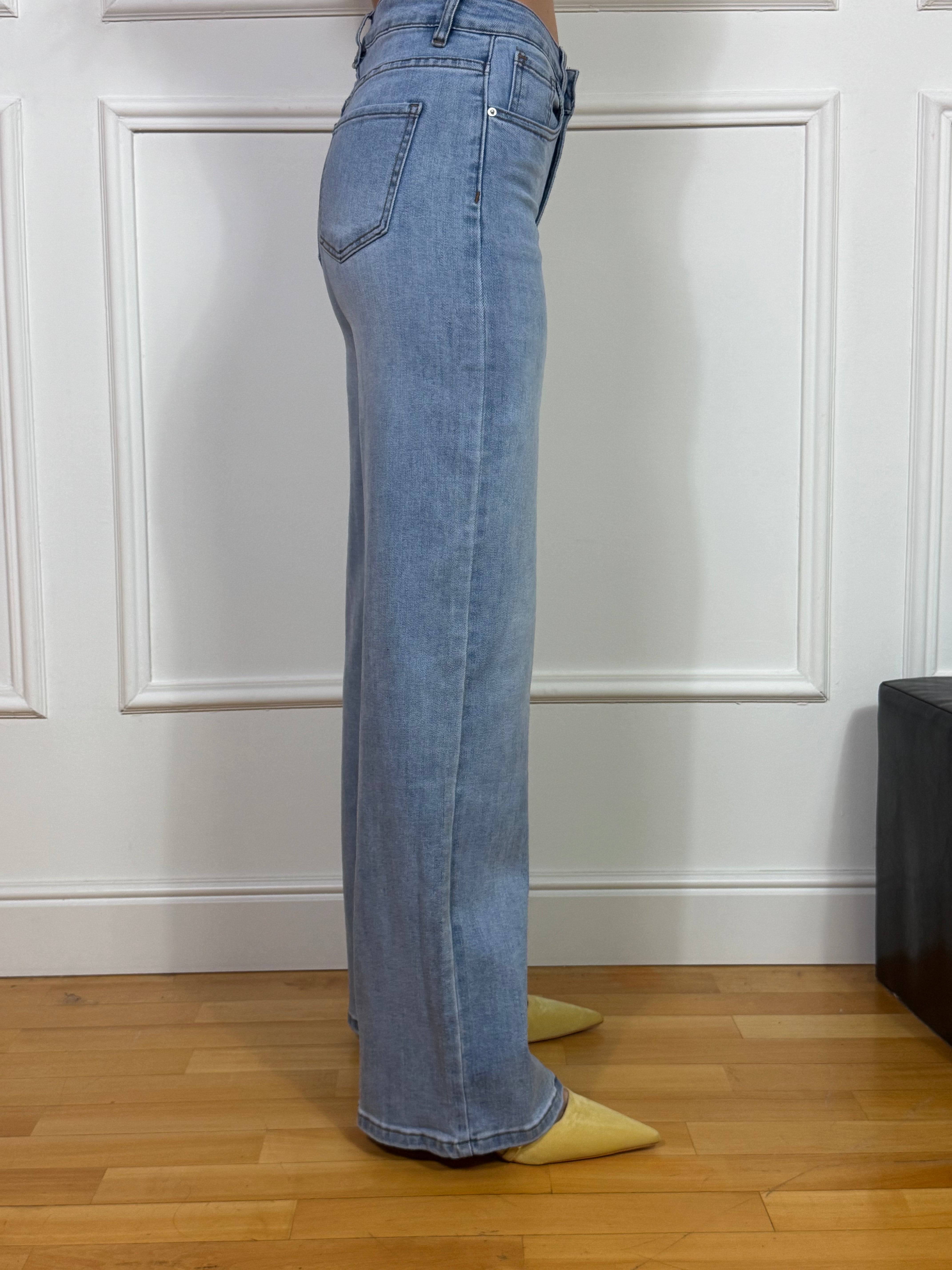 Jeans Kikisix PALAZZO 5 TASCHE BLU CHIARO - PALAZZO LISCIO