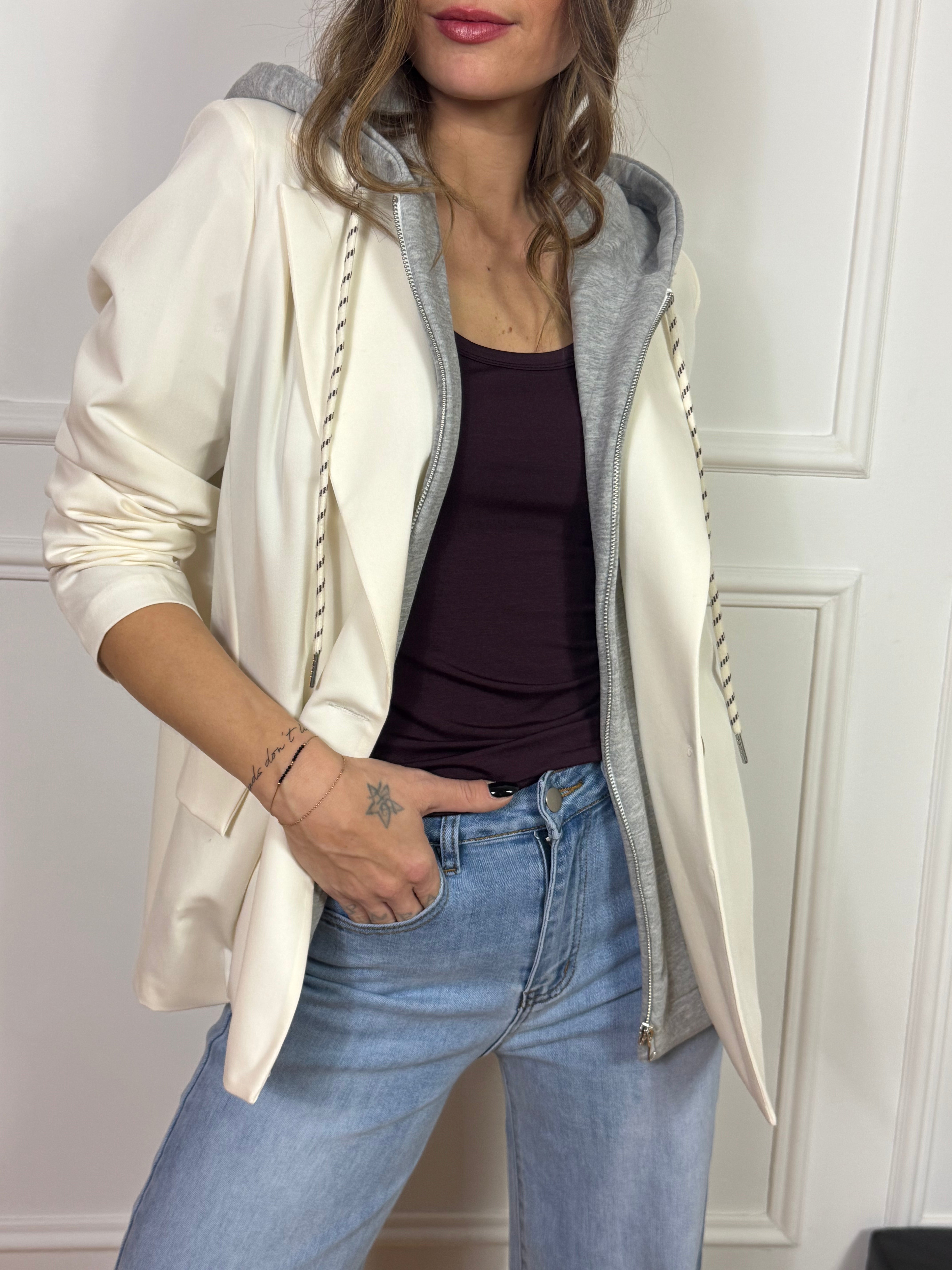 Giacca blazer con cappuccio VICTORIA ILMH