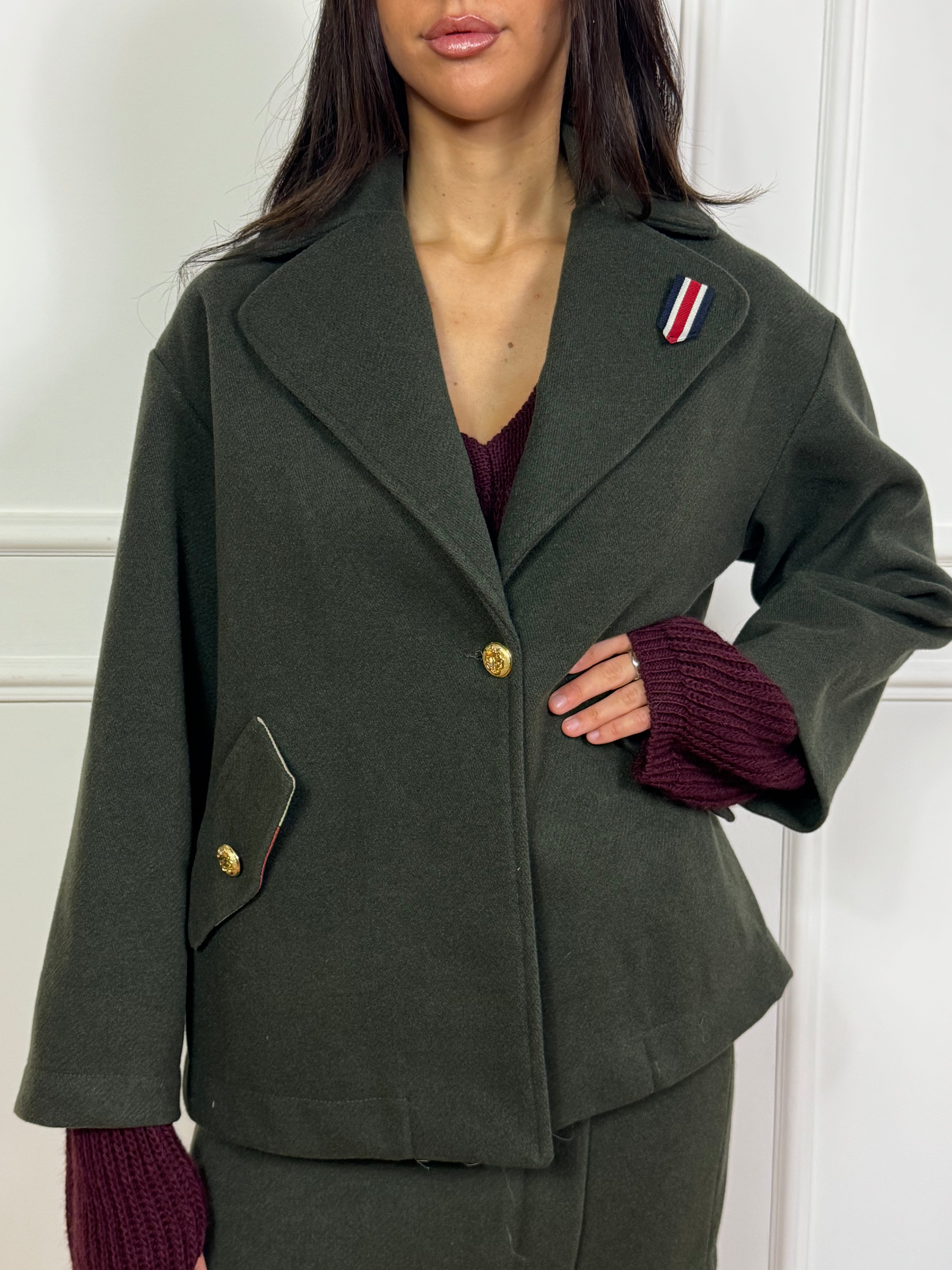 Giacca in pannetto military Kikisix