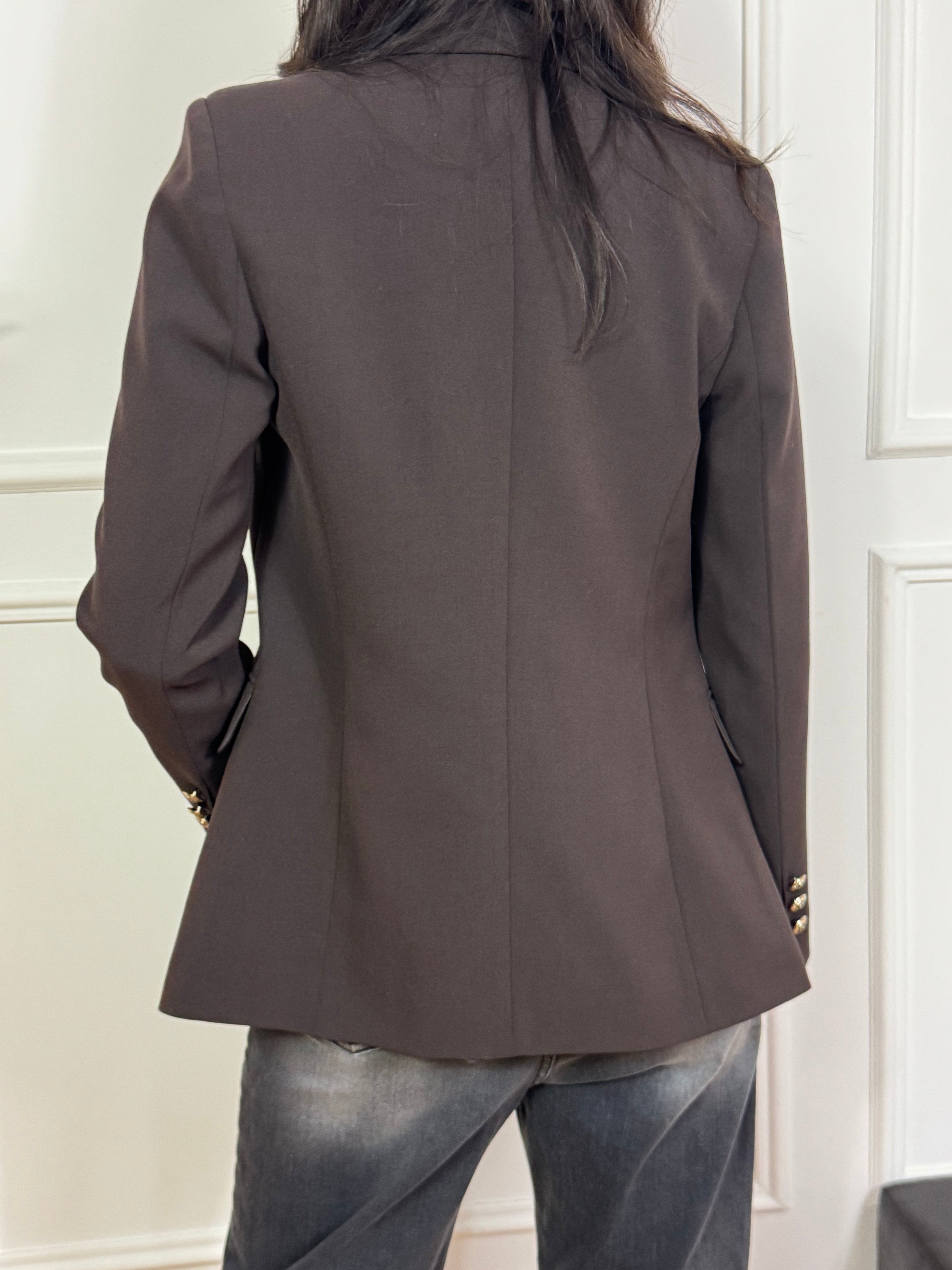 Giacca blazer doppiopetto Kikisix bottoni oro