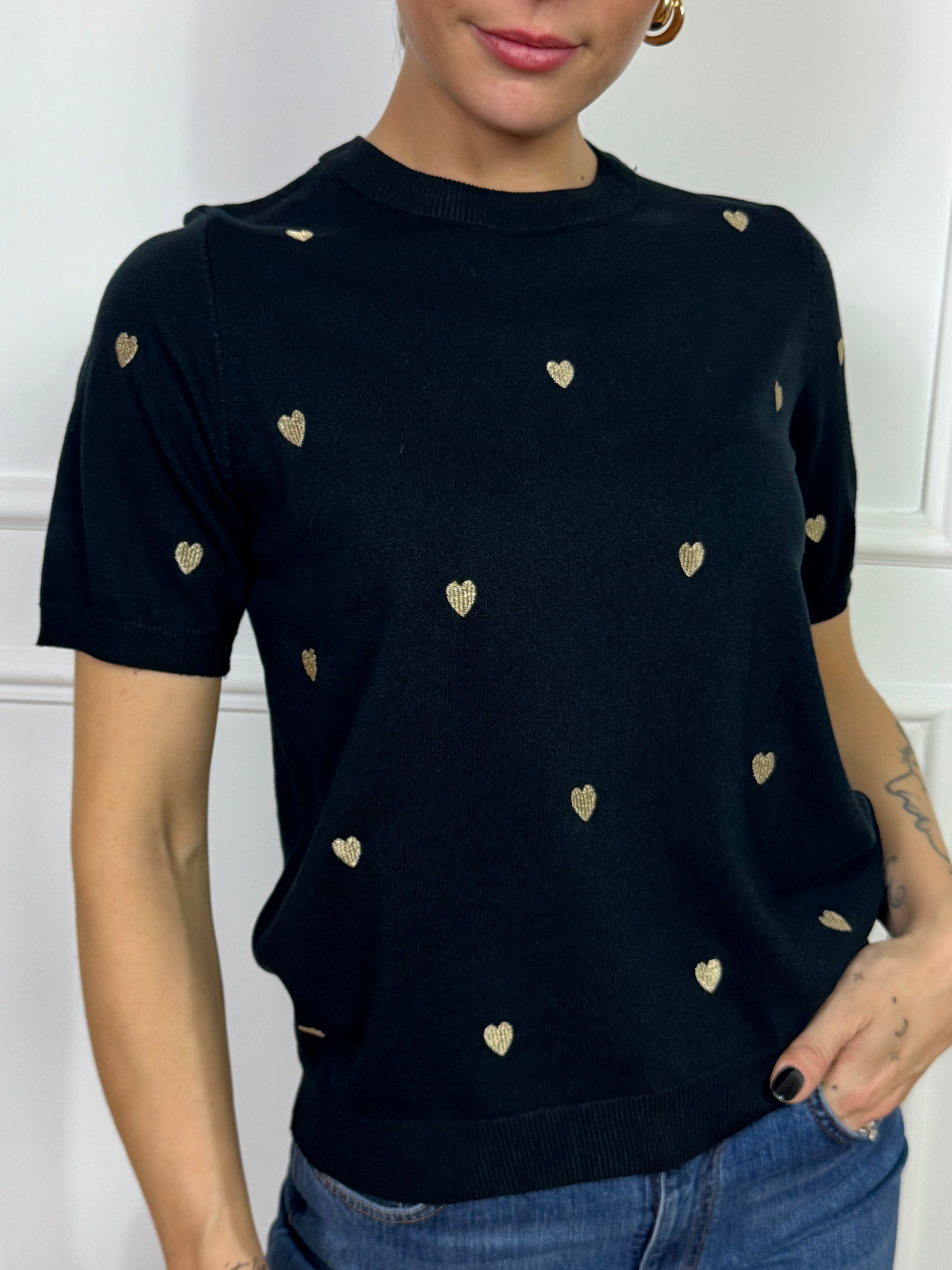 Maglia manica corta con cuore VICTORIA ILMH