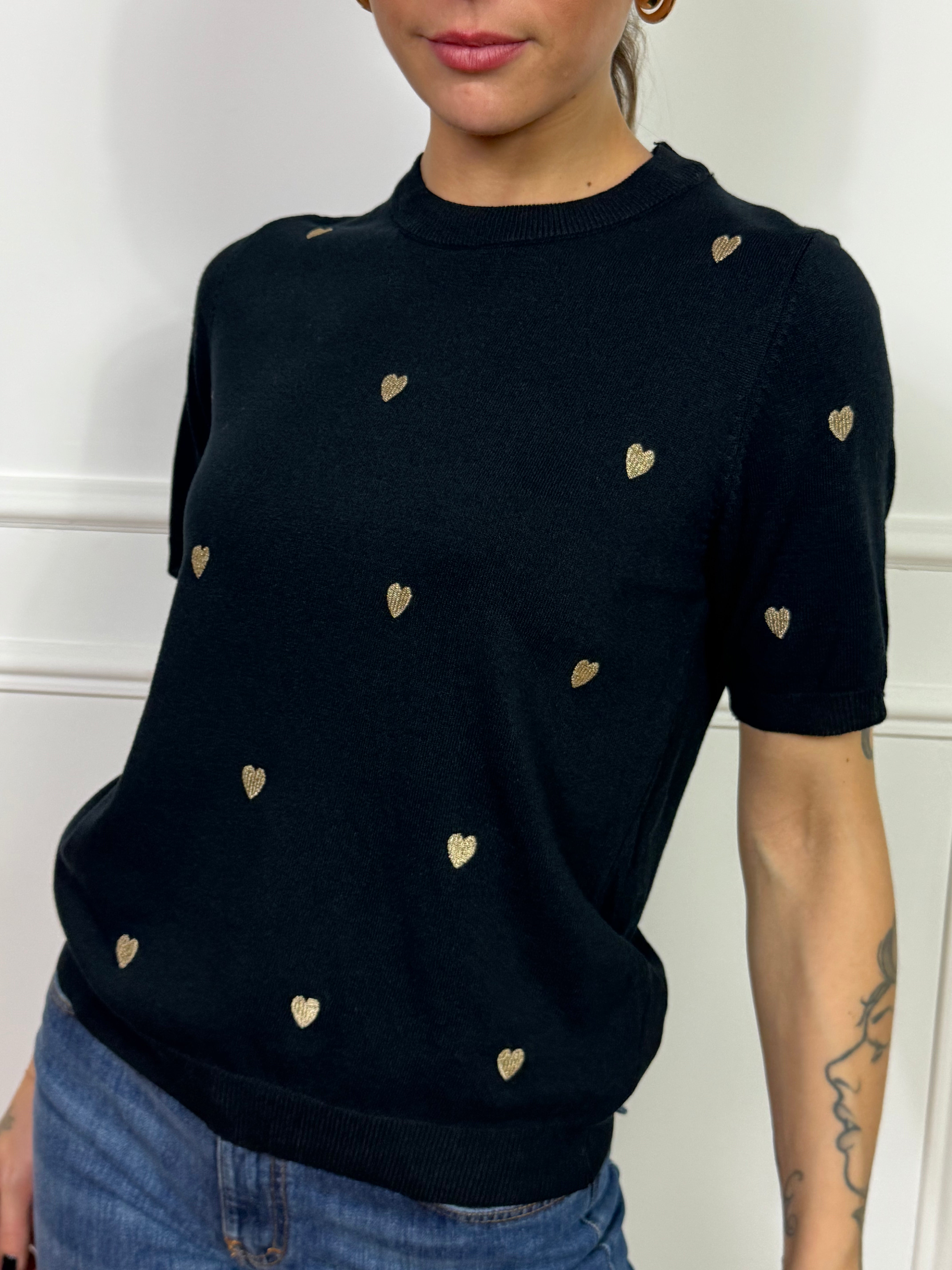 Maglia manica corta con cuore VICTORIA ILMH