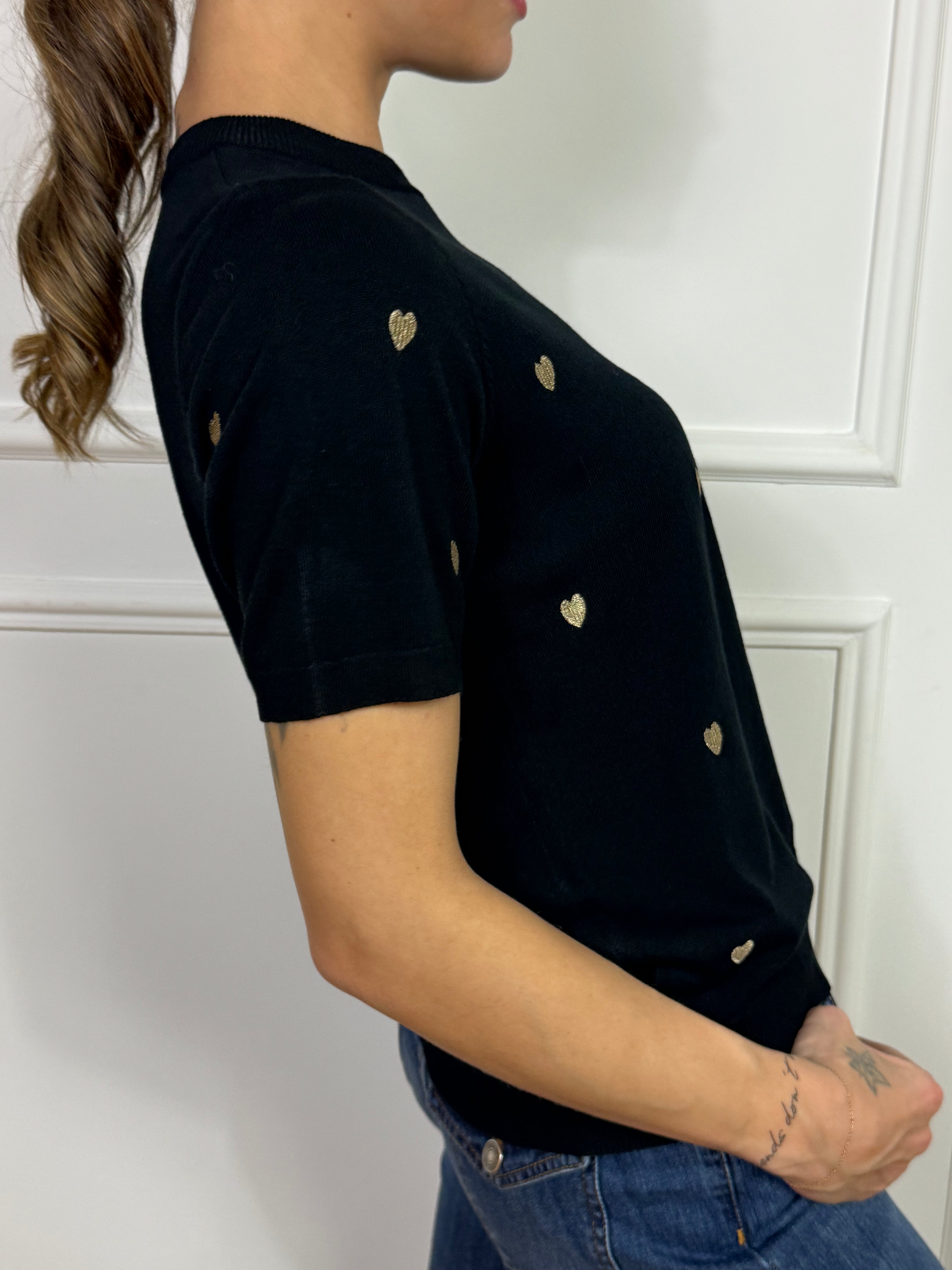 Maglia manica corta con cuore VICTORIA ILMH