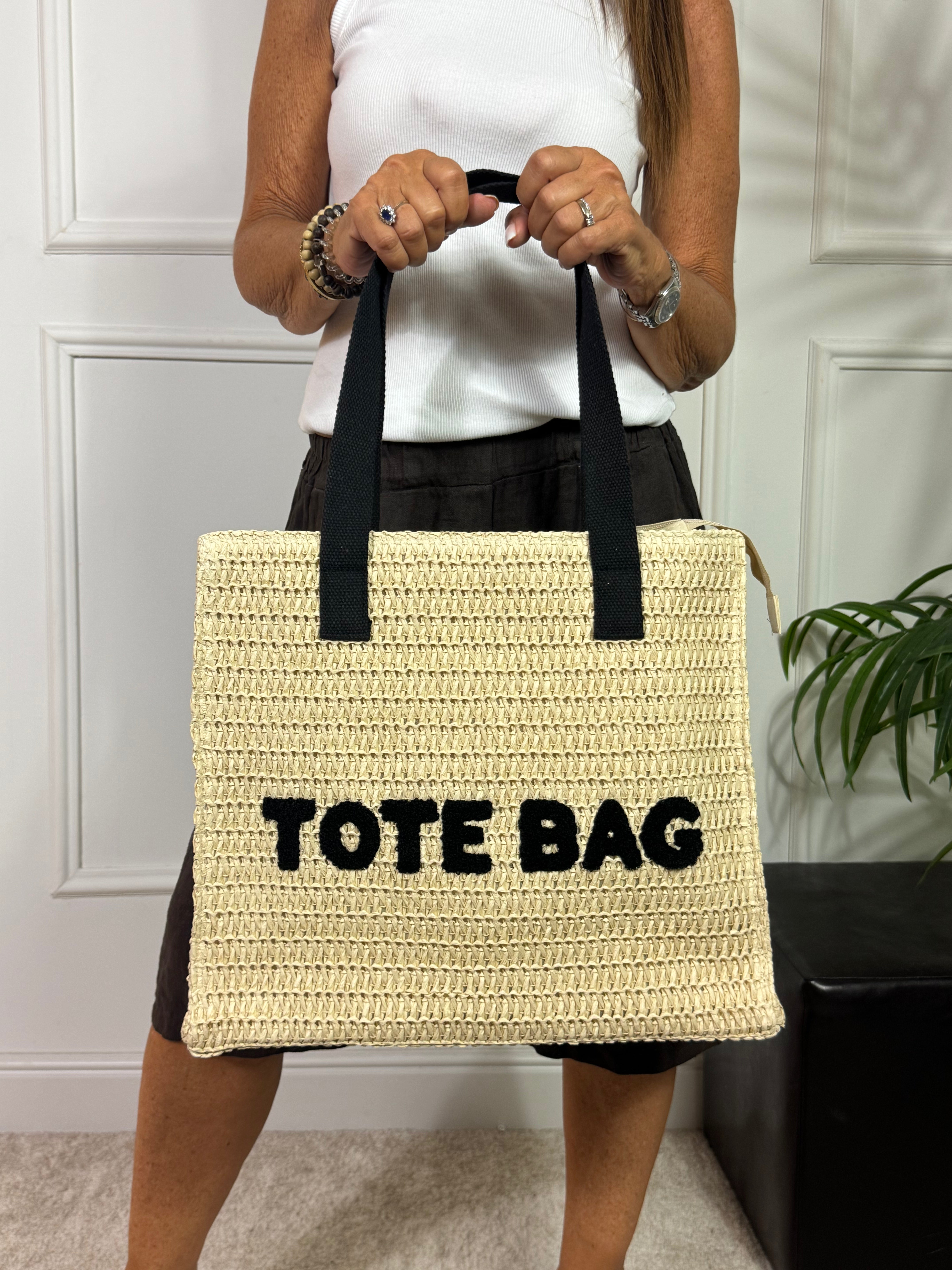 Borsa in raffia Victoria ILMH TOTE BAG