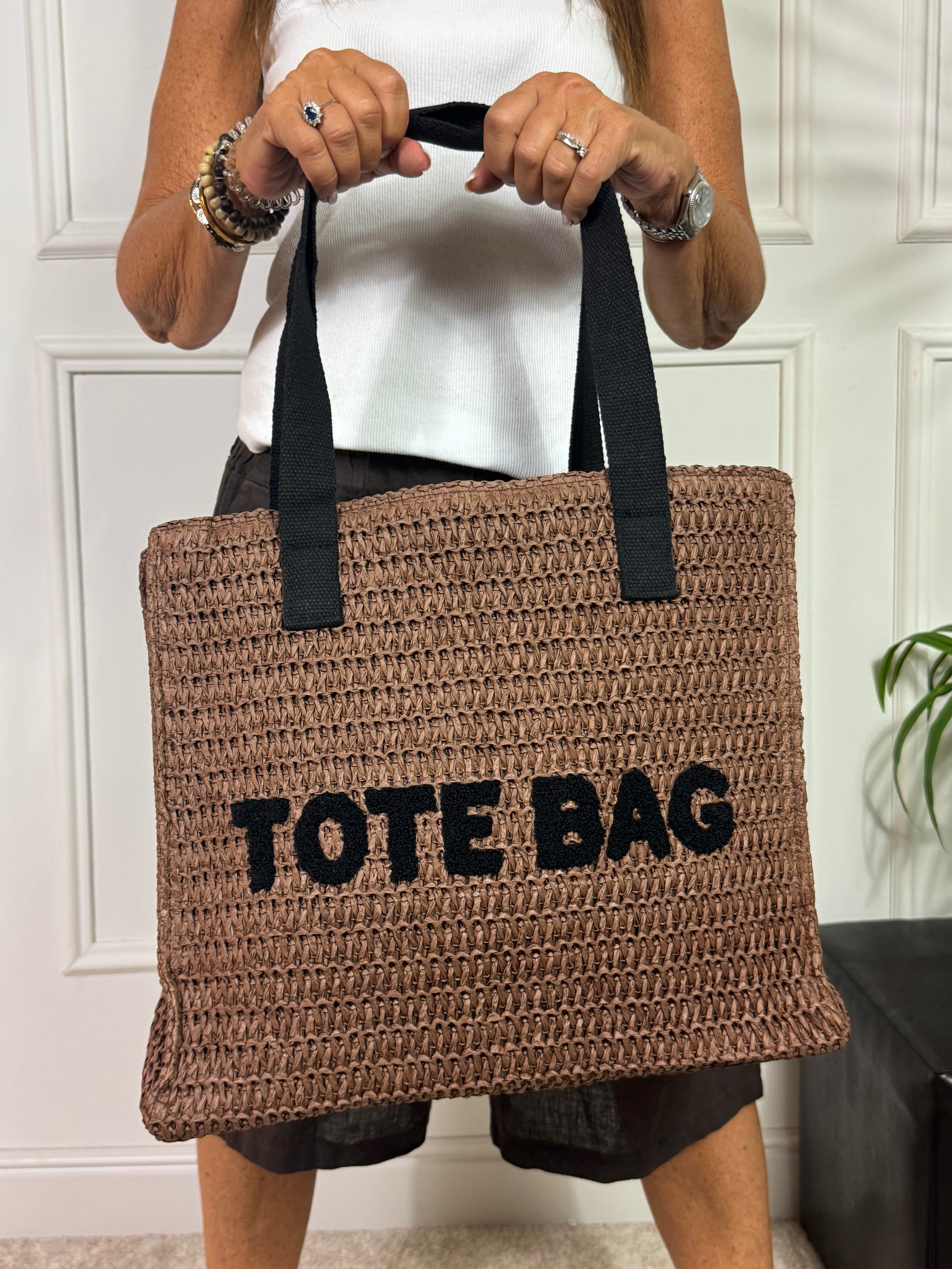 Borsa in raffia Victoria ILMH TOTE BAG