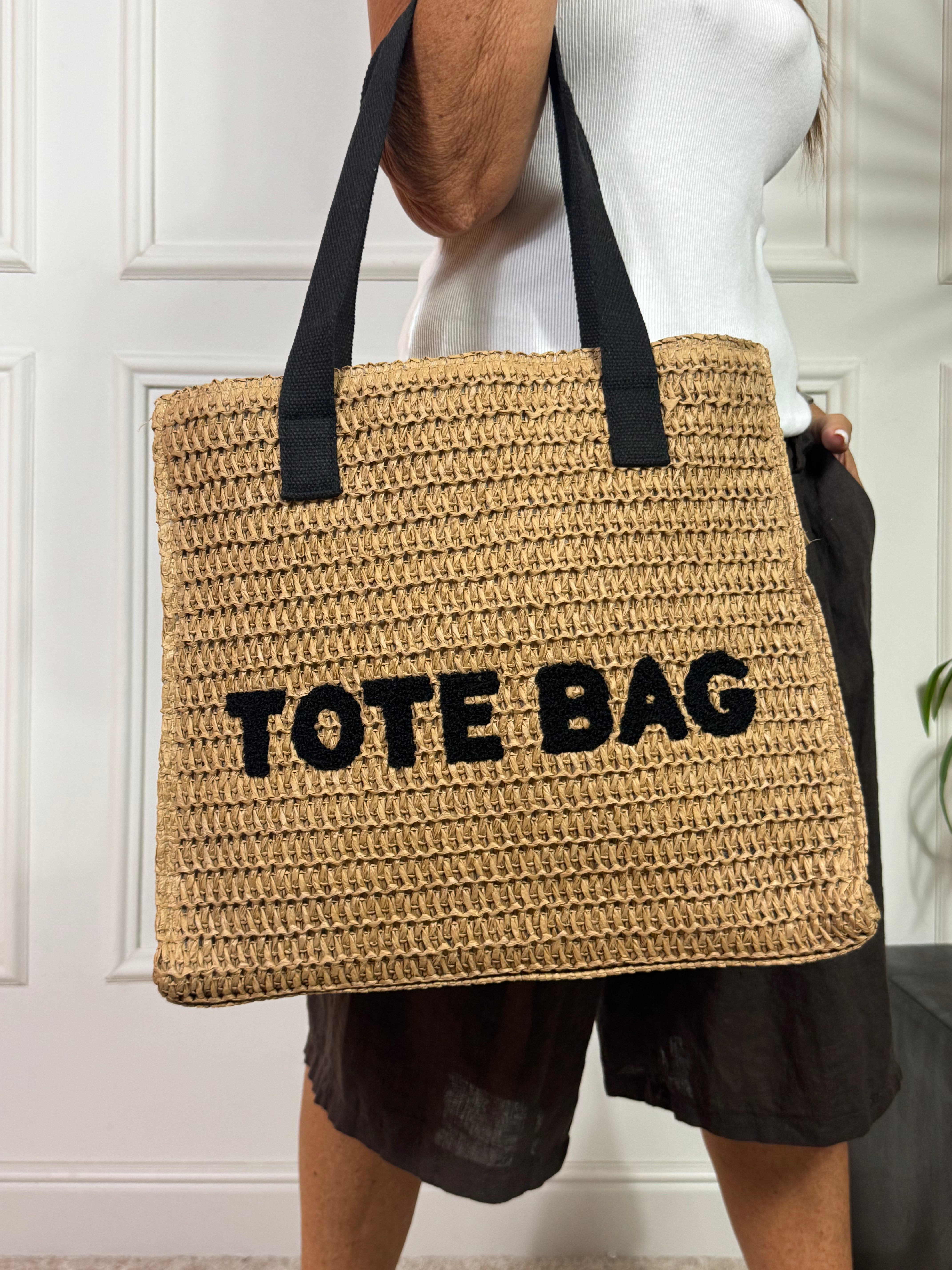 Borsa in raffia Victoria ILMH TOTE BAG