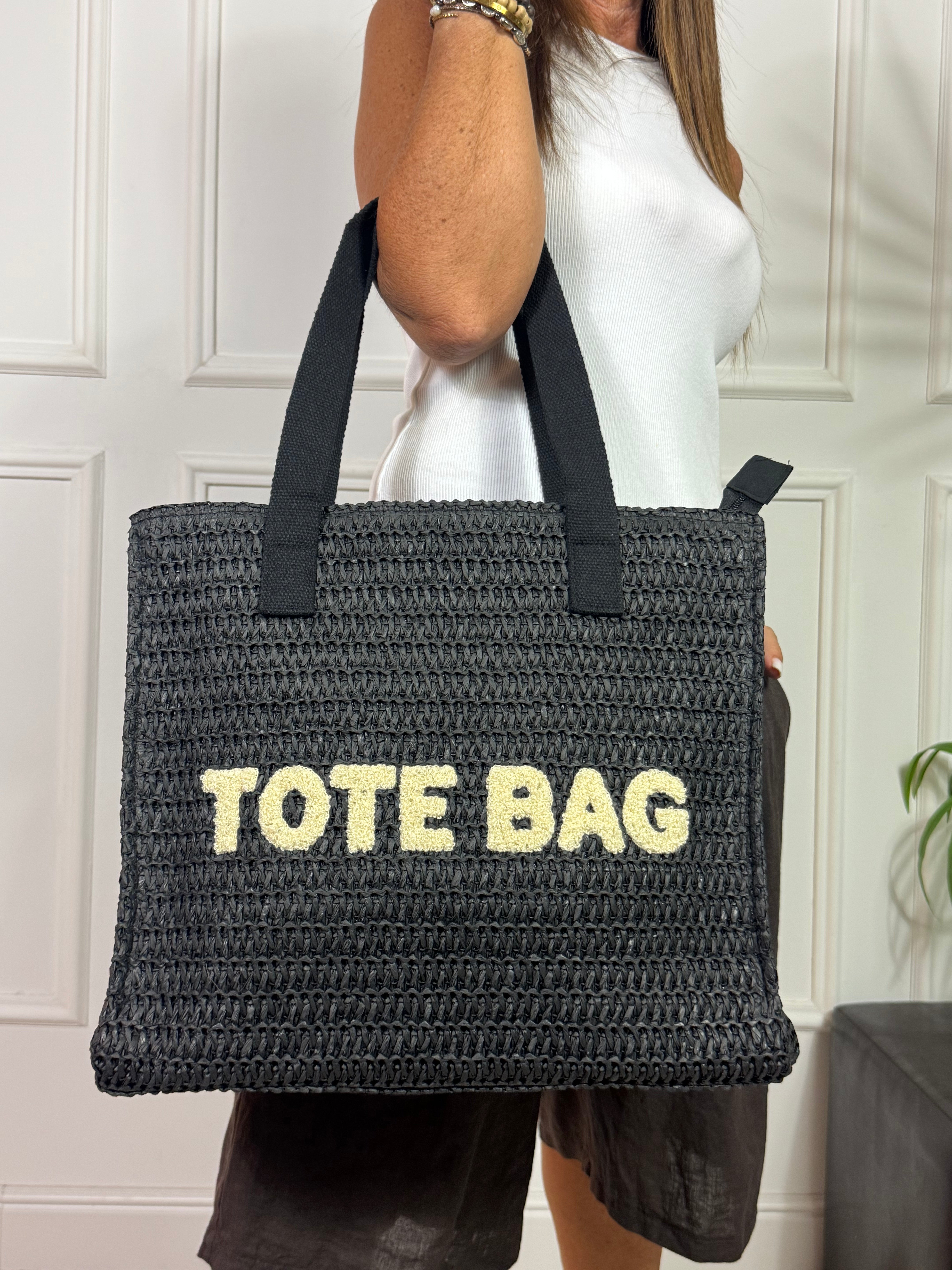 Borsa in raffia Victoria ILMH TOTE BAG