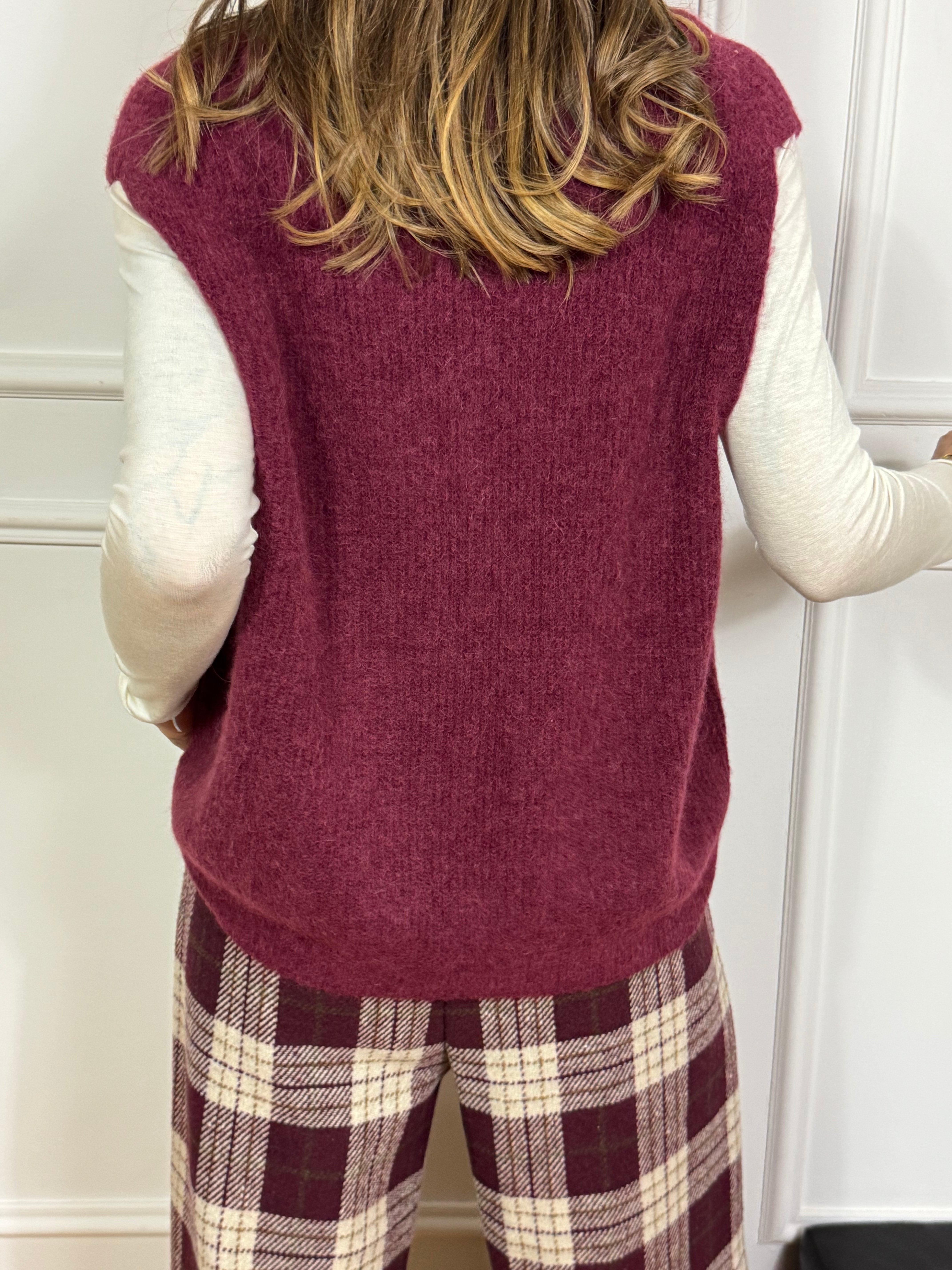 Gilet misto lana con bottoni Victoria ILMH OVER