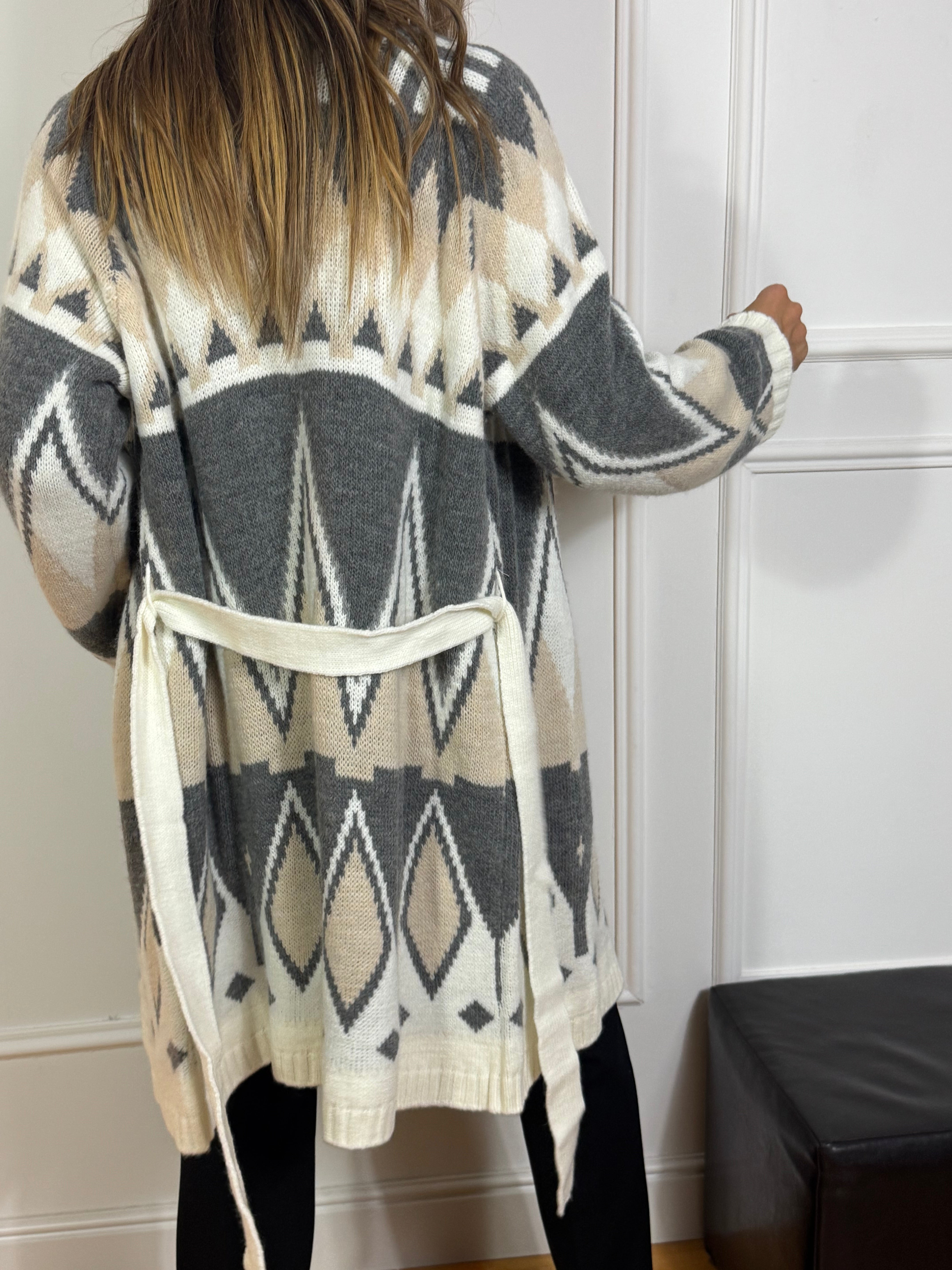 Cardigan capospalla con fusciacca The Loom Archive fantasia etnica