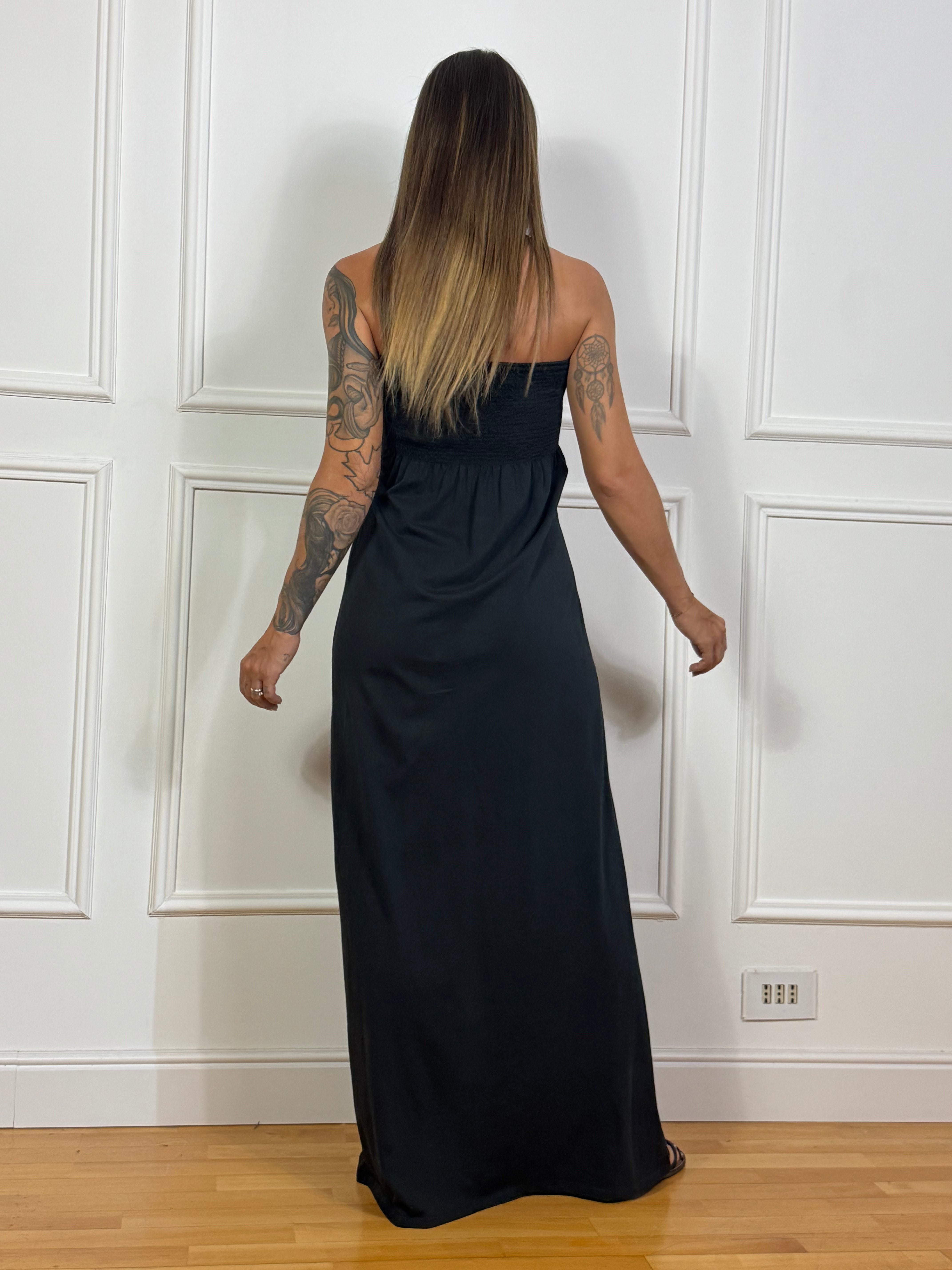 Abito LUNGO A FASCIA Kontatto tinta unita