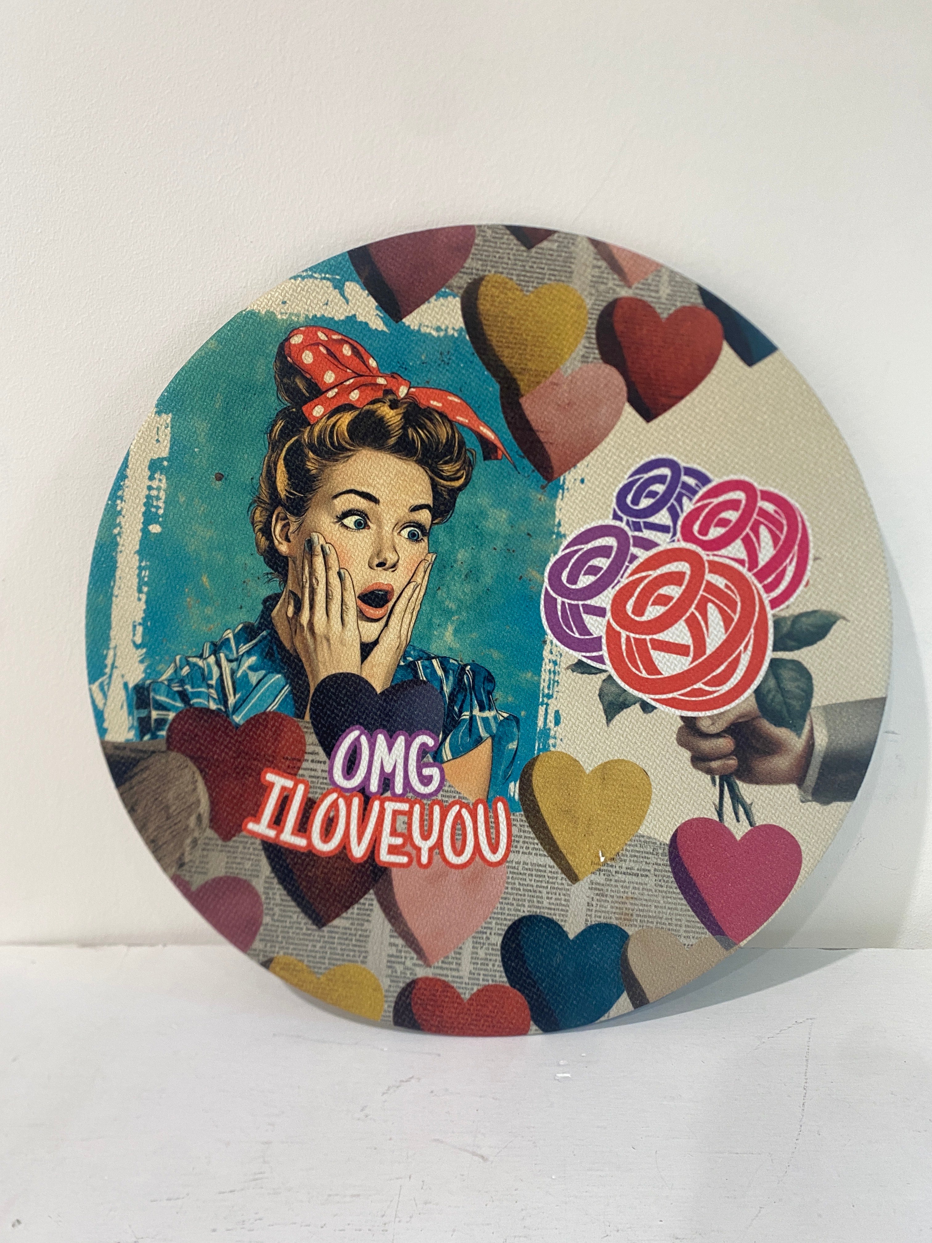 Sottopiatto 2pz OMG I LOVE YOU