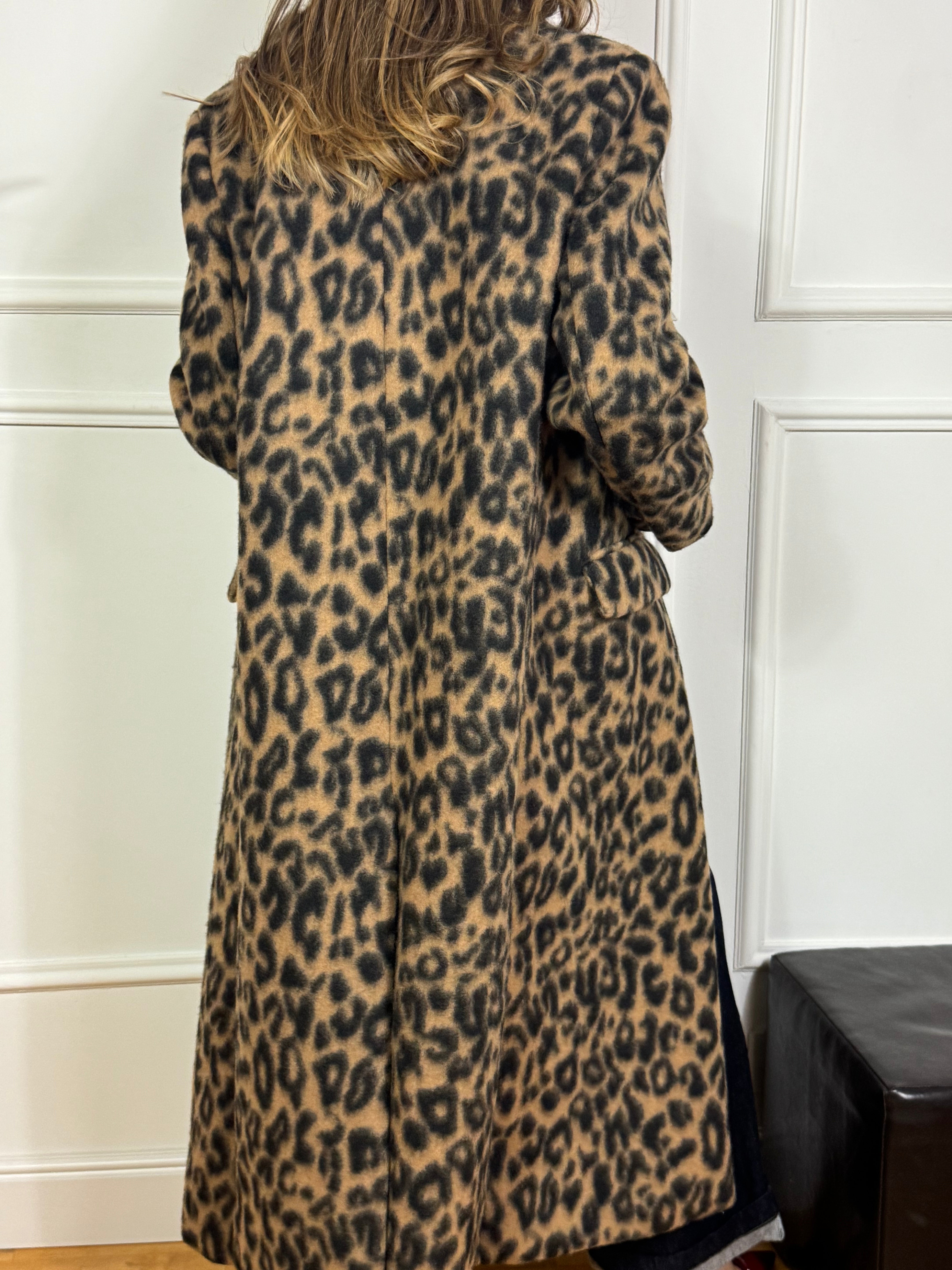 Cappotto OVER Victoria ILMH LEOPARDATO