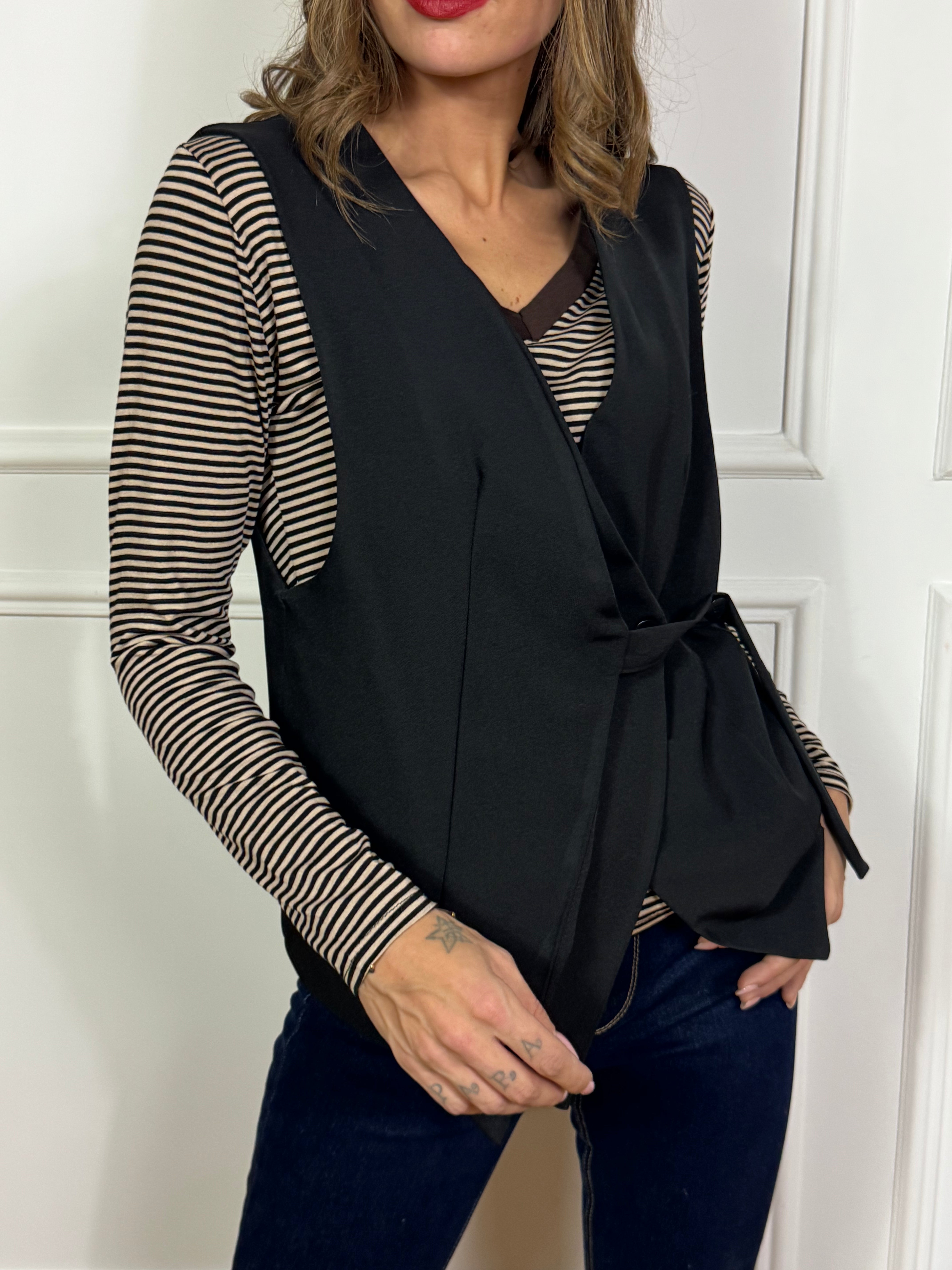 Gilet Victoria ILMH ASIMMETRICO DOPPIATO